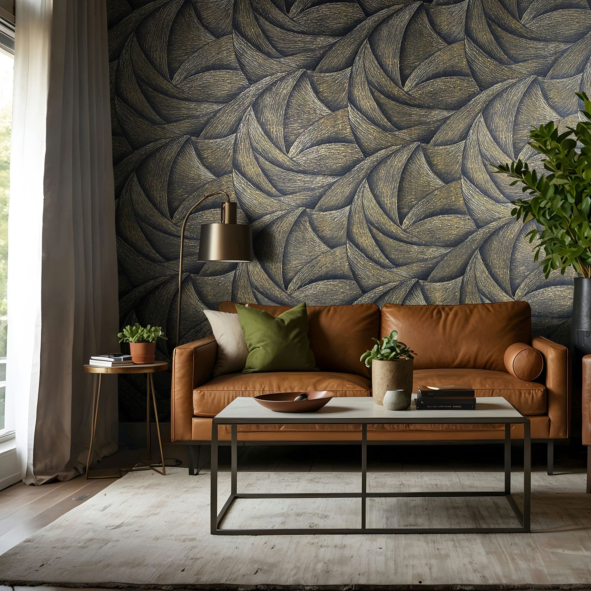 Marburg Vliestapete »Tapete Calm Waves«, geometrisch, moderne Vliestapete für Wohnzimmer Schlafzimmer Küche