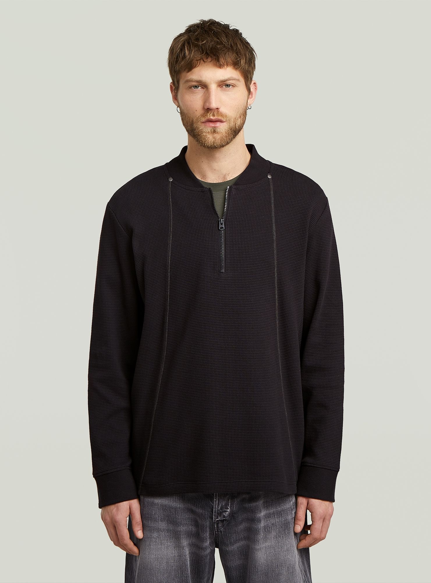 G-STAR T-Shirt "Tweeter A-Line Half Zip T-Shirt"