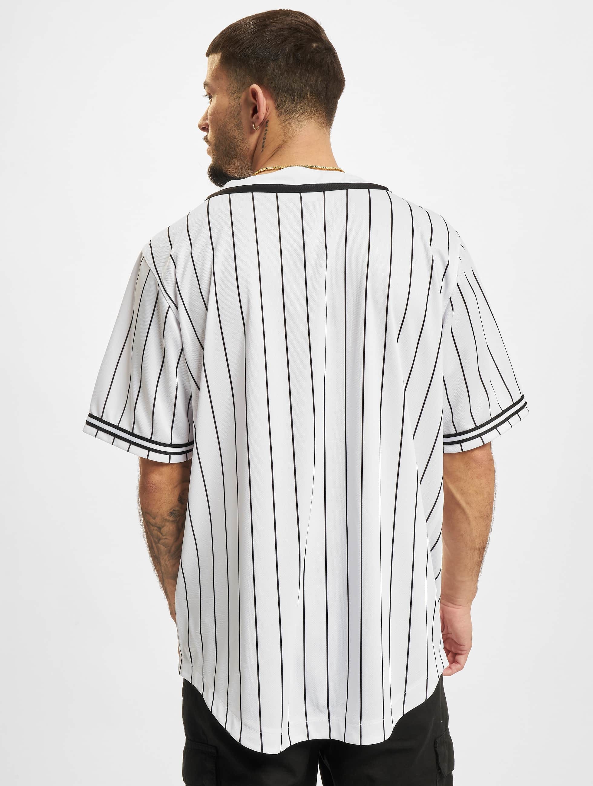 Karl Kani Kurzarmshirt »Karl Kani Herren KM221-115-2 Serif Pinstripe Baseball Shirt«, (1 tlg.)
