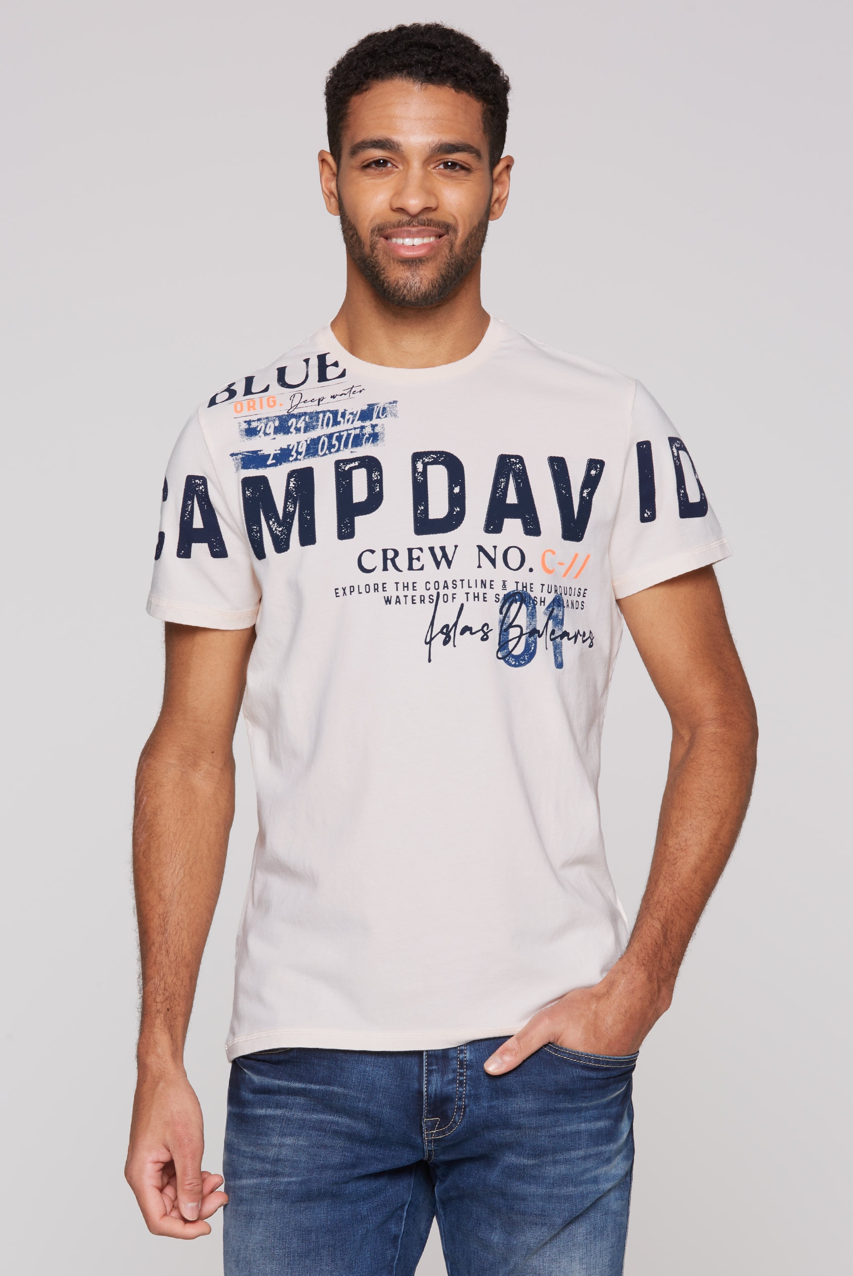 CAMP DAVID Rundhalsshirt, mit Baumwolle günstig online kaufen