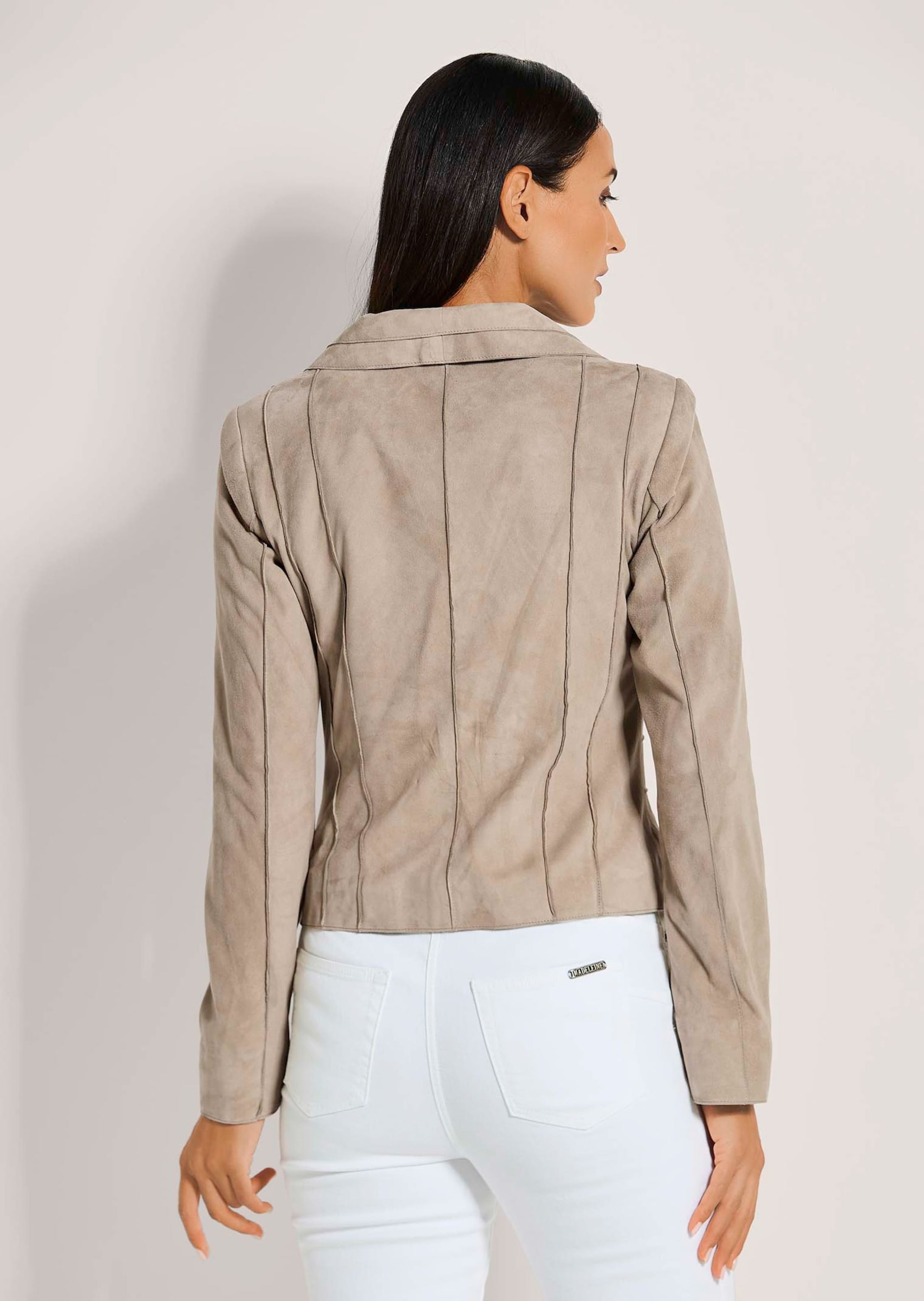 MADELEINE Lederjacke »Lederjacke Kurzblazer aus Ziegenvelours-Leder«