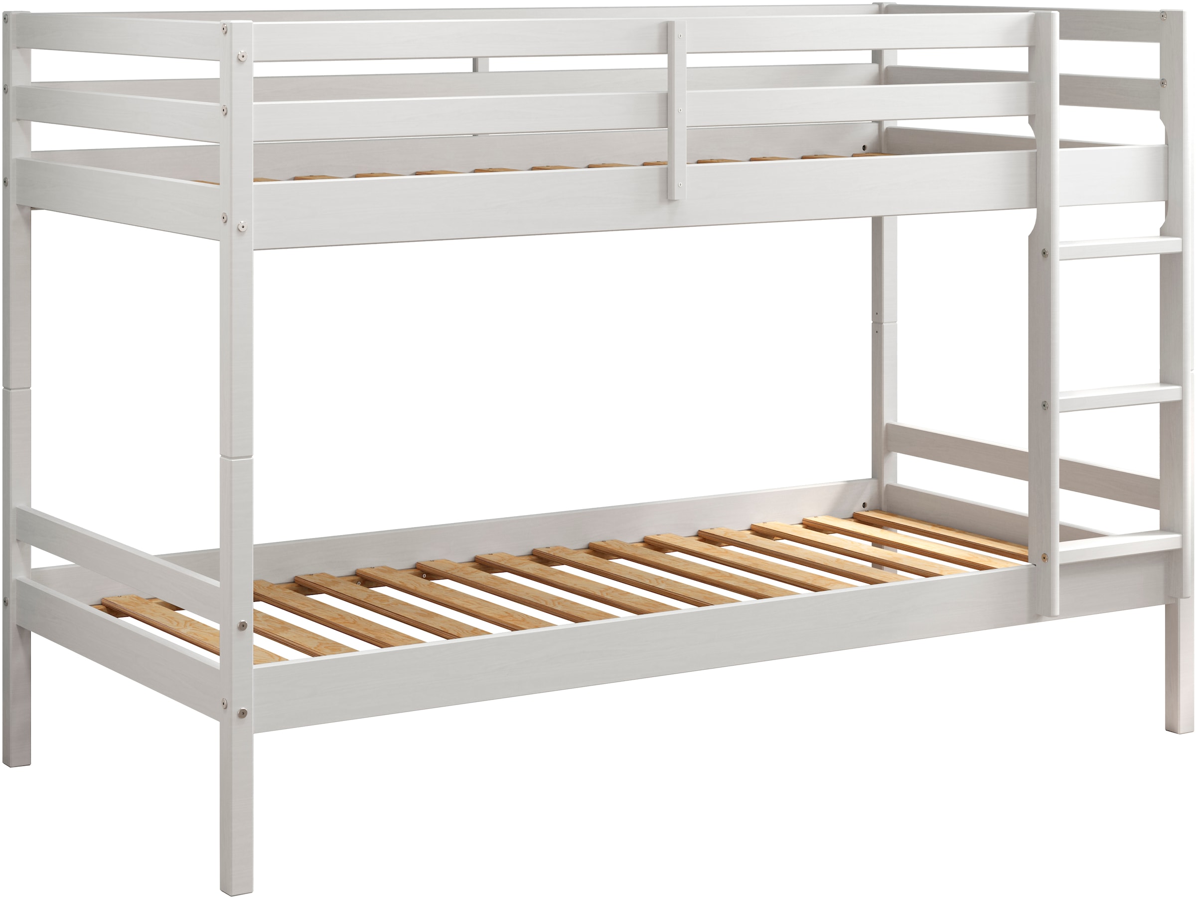 Lüttenhütt Etagenbett »Mora Bett Kinderbett Leiterbett Stockbett Holzbett Bestseller«, (1 St.), Teilbares Etagenbett aus Massivholz - (B/T/H): 100/208/140 cm Hochbett