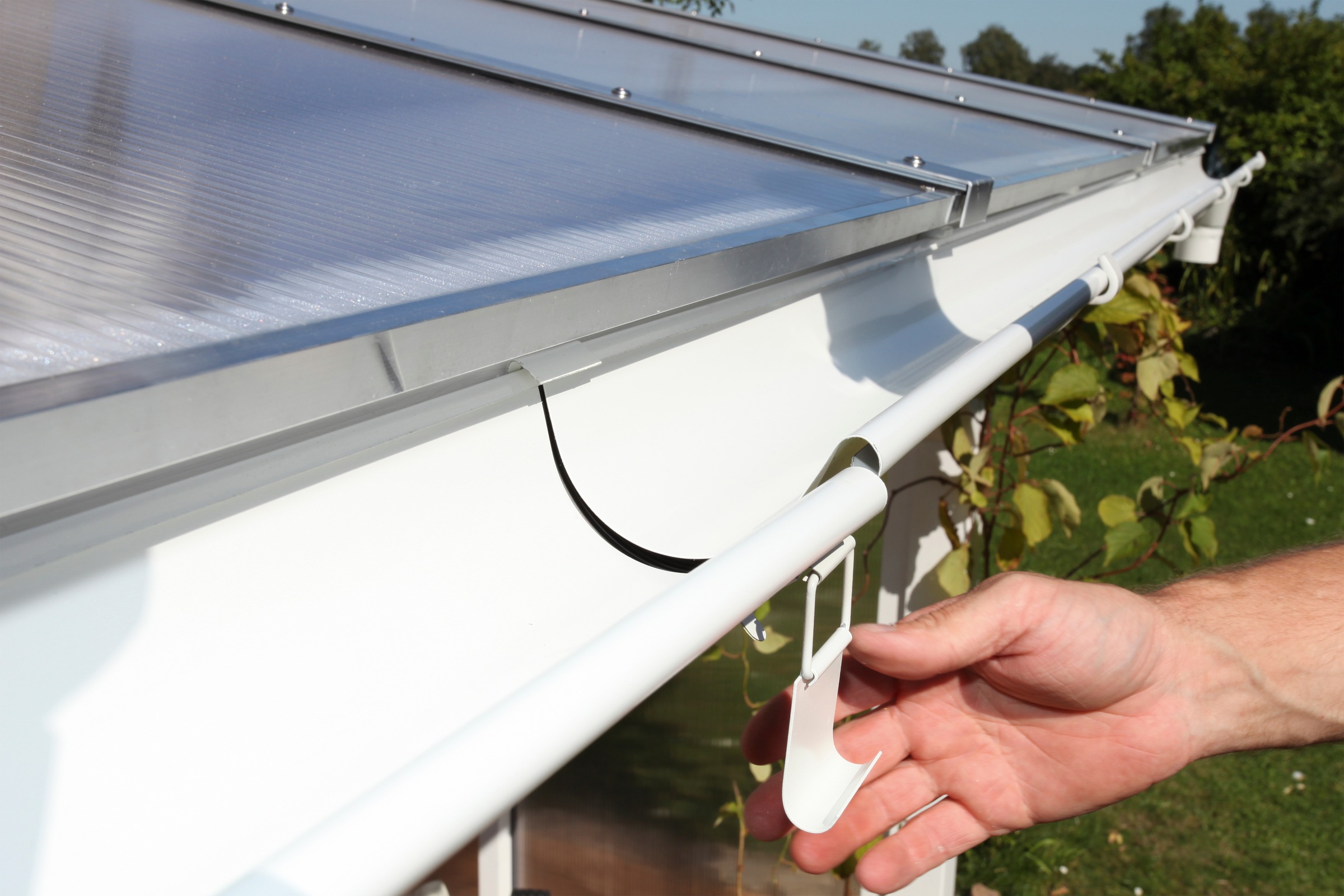 Skanholz Regenrinne 2 Stk. tlg. 812 cm, für Satteldach