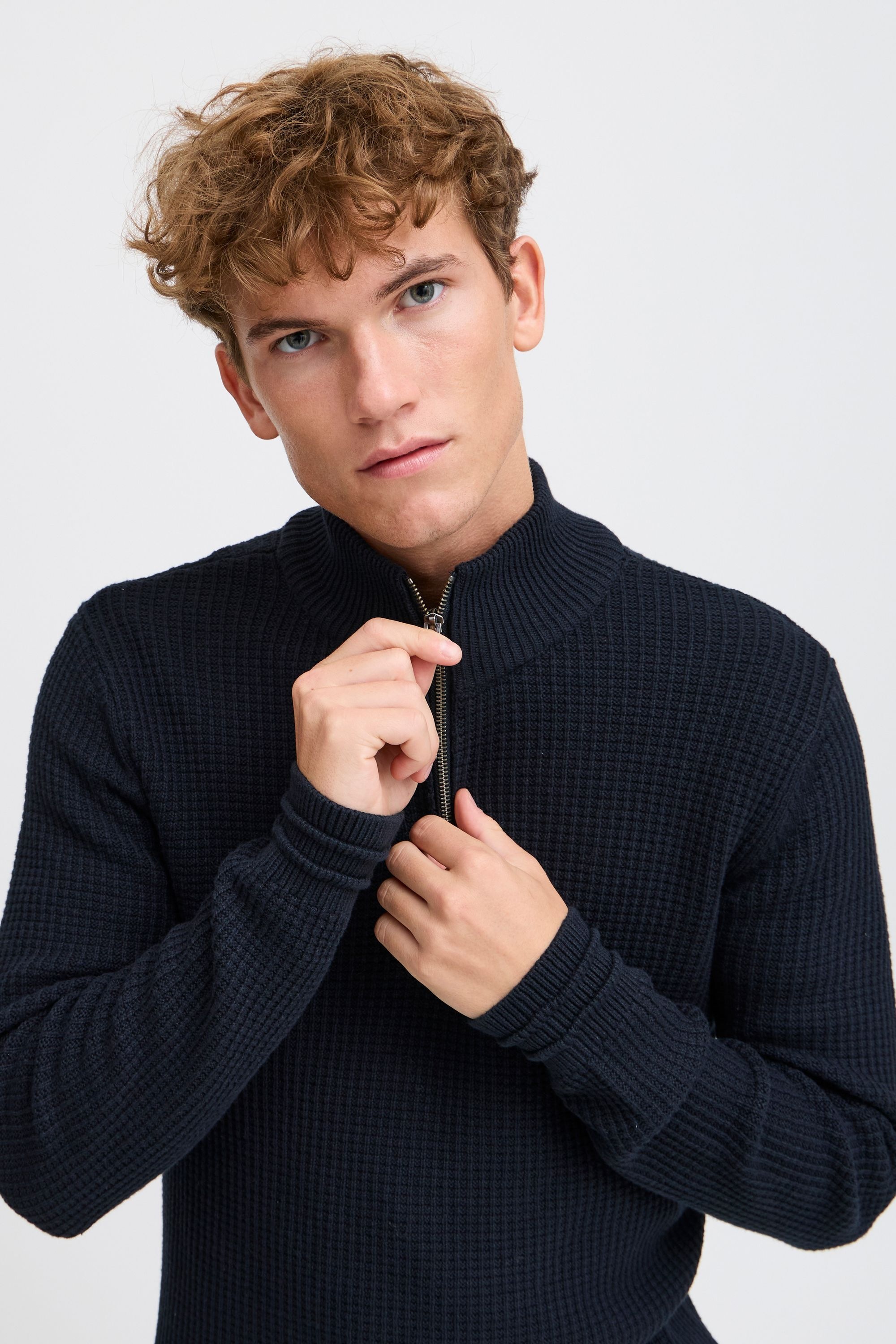 Casual Friday Troyer »Troyer CFKARL halfzip structured knit«