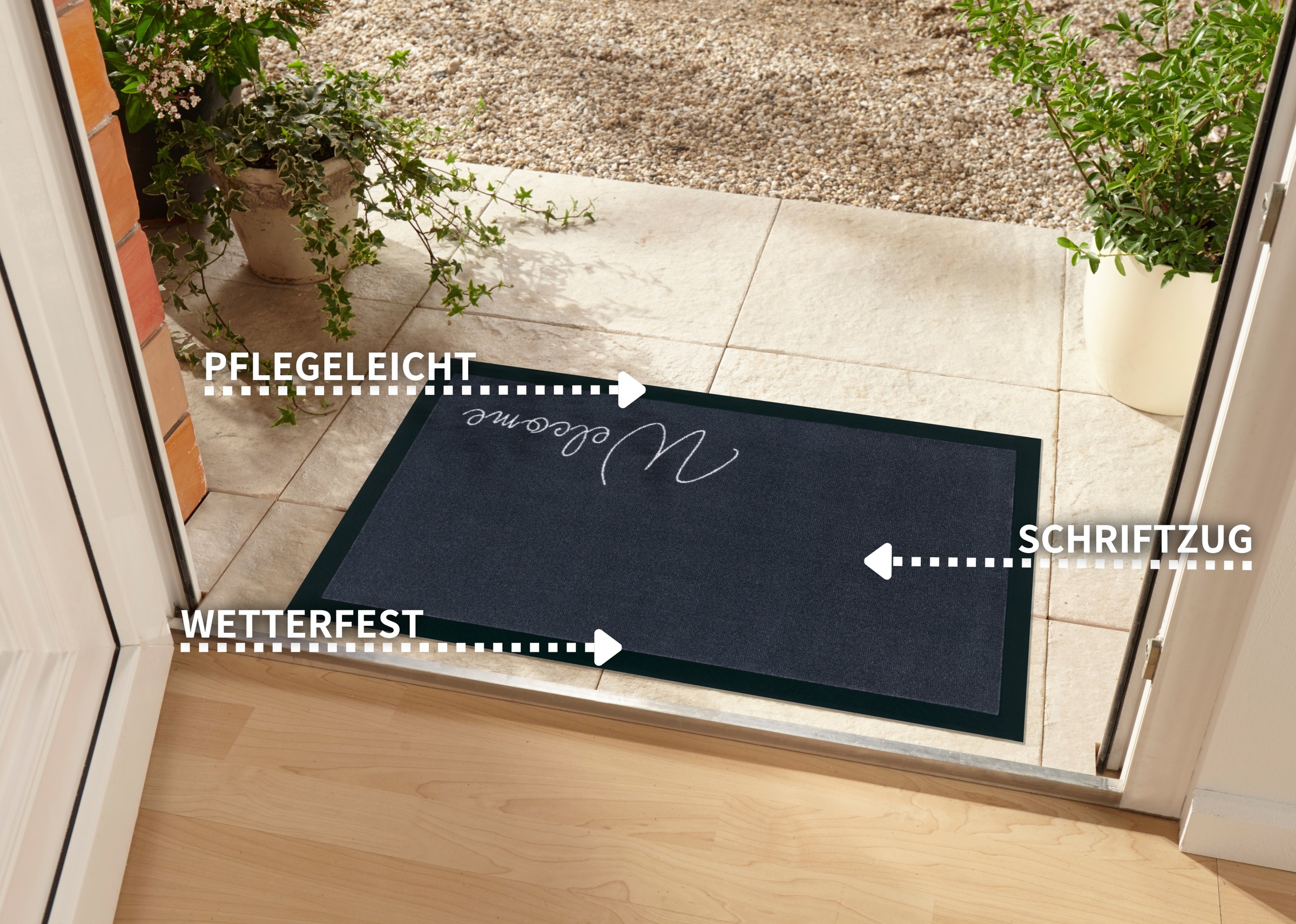 HANSE Home Fußmatte "Welcome" rechteckig 5 mm Höhe Schmutzfangmatte, Türmat günstig online kaufen