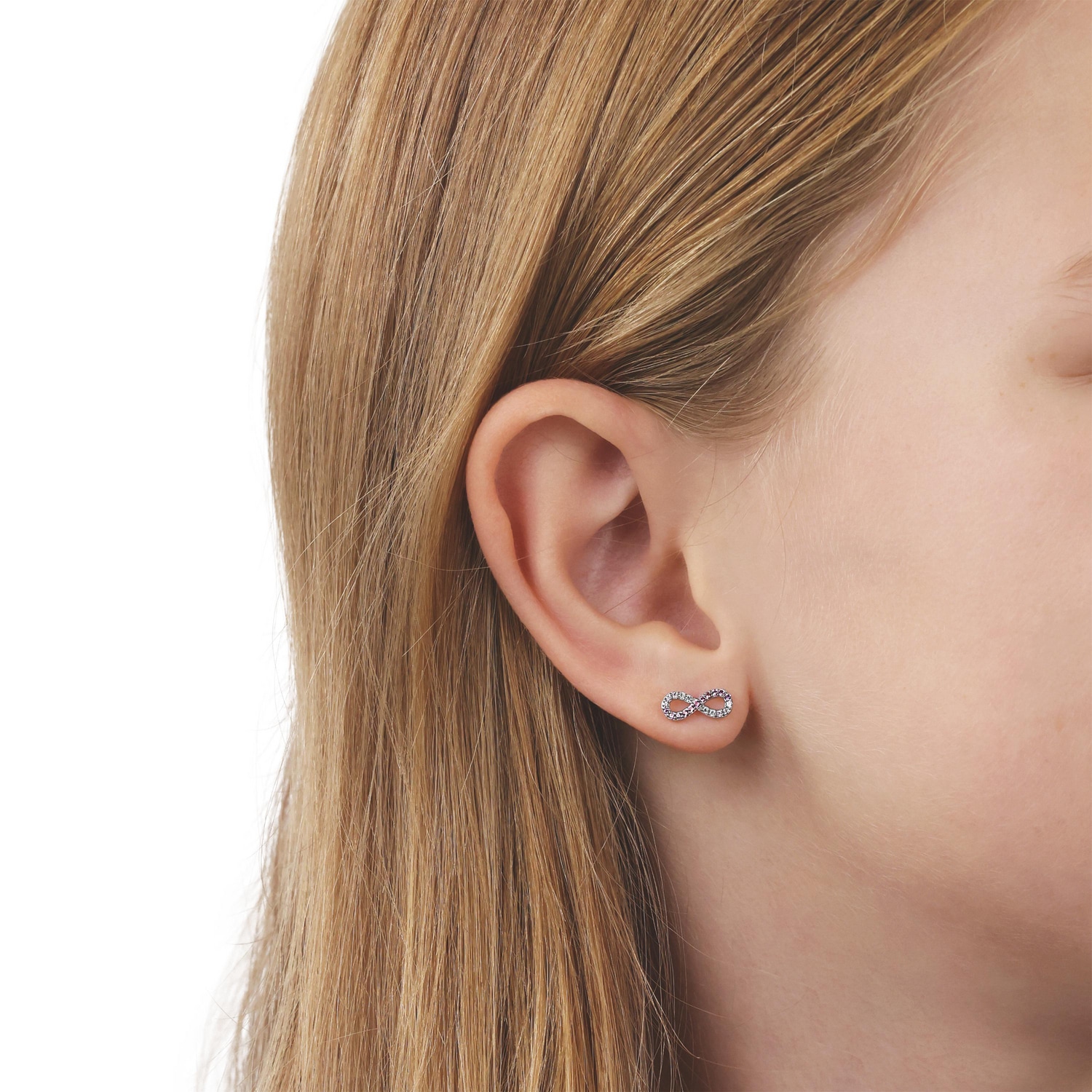 TOM TAILOR Paar Ohrstecker »Schmuck Geschenk Silber 925 Infinity Unendlichkeitsschleife« mit Zirkonia (synth.)