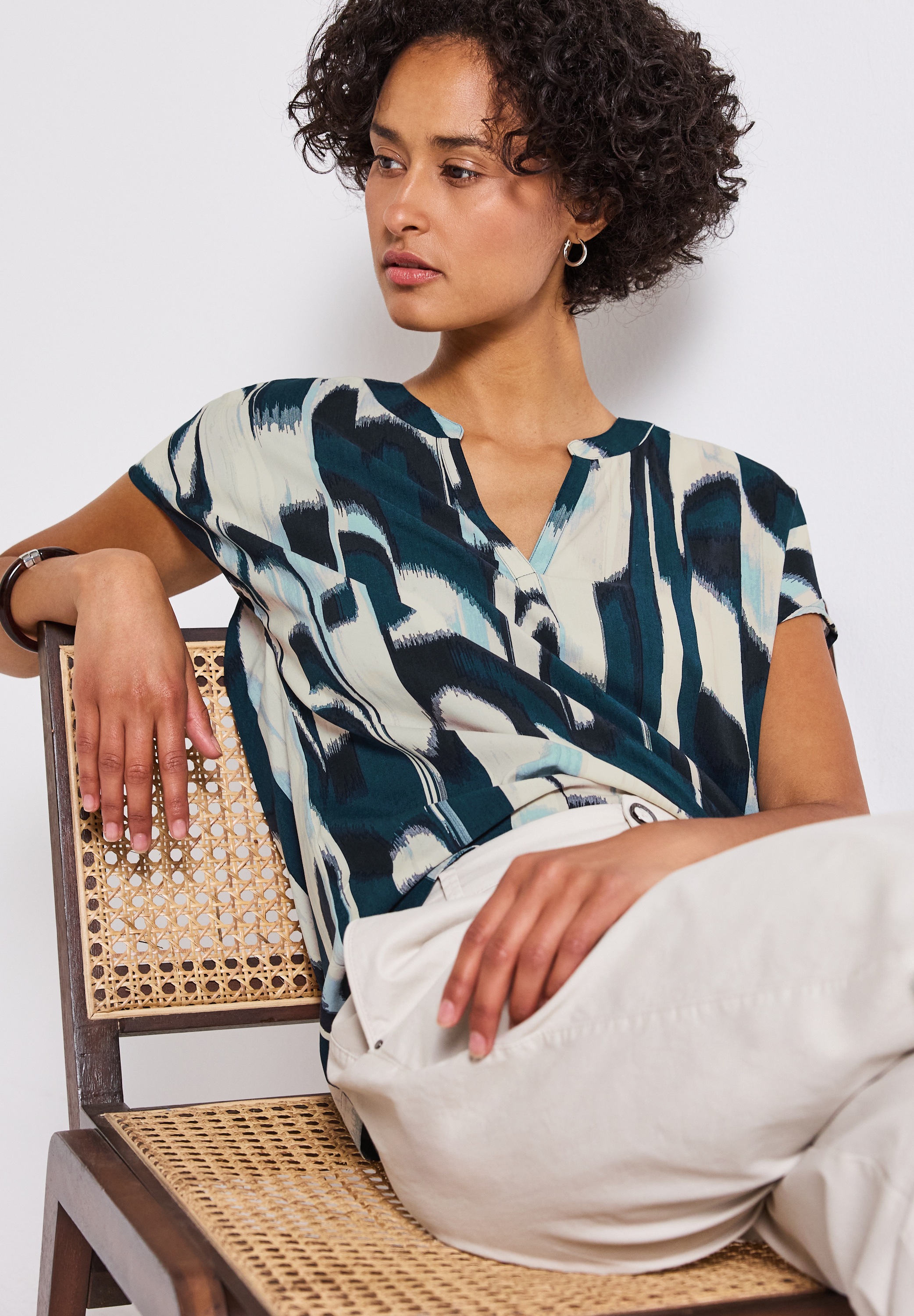 Thumbnail - STREET ONE Blusentop mit grafischem Muster