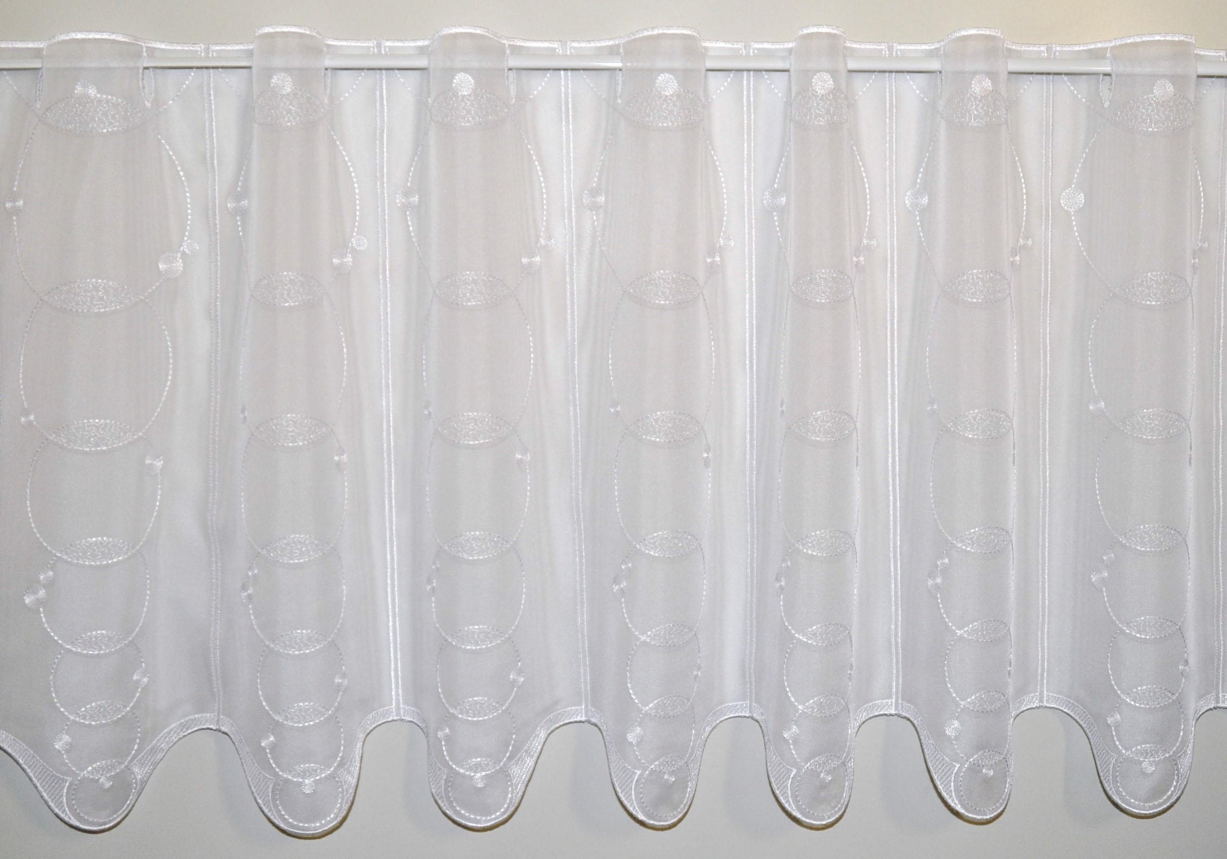 Stickereien Plauen Scheibengardine "Punta" Stangendurchzug 1 Stk. tlg. günstig online kaufen