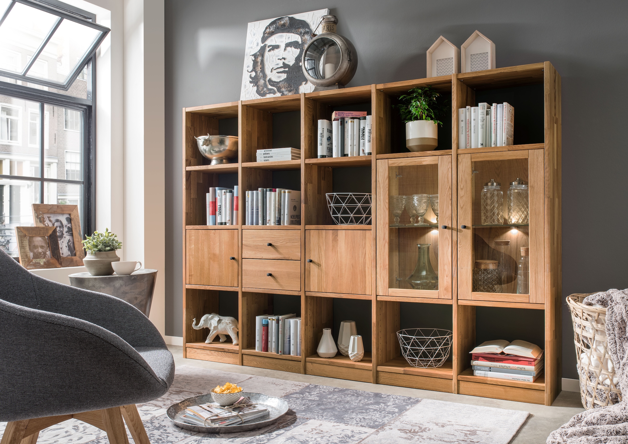 Home affaire Regalelement "Ecko, vielseitig als Bücher-, Wohn- oder Aufbewahrungsregal einsetzbar" Modulares Regalsystem mit vielseitigen Gestaltungsmöglichkeiten