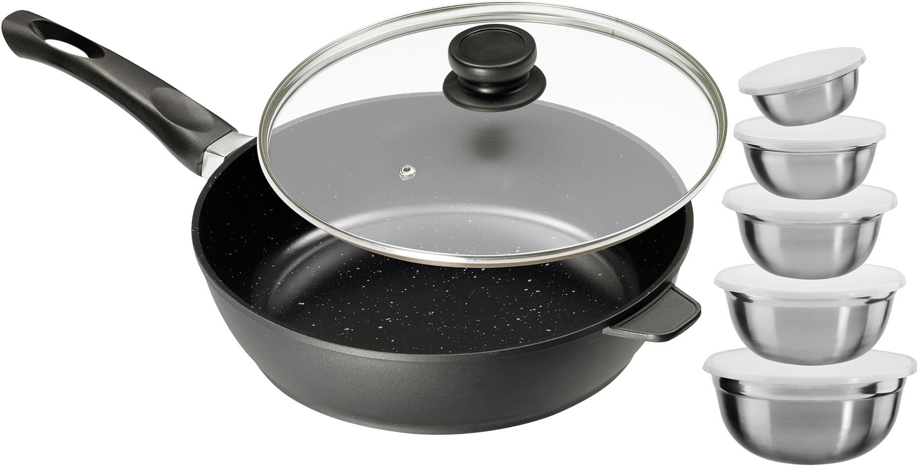 KING Bratpfanne, Ø 28cm + Höhe 7cm, rot, Pfannen, Ø 28 cm, Induktion, Keramikbeschichtung