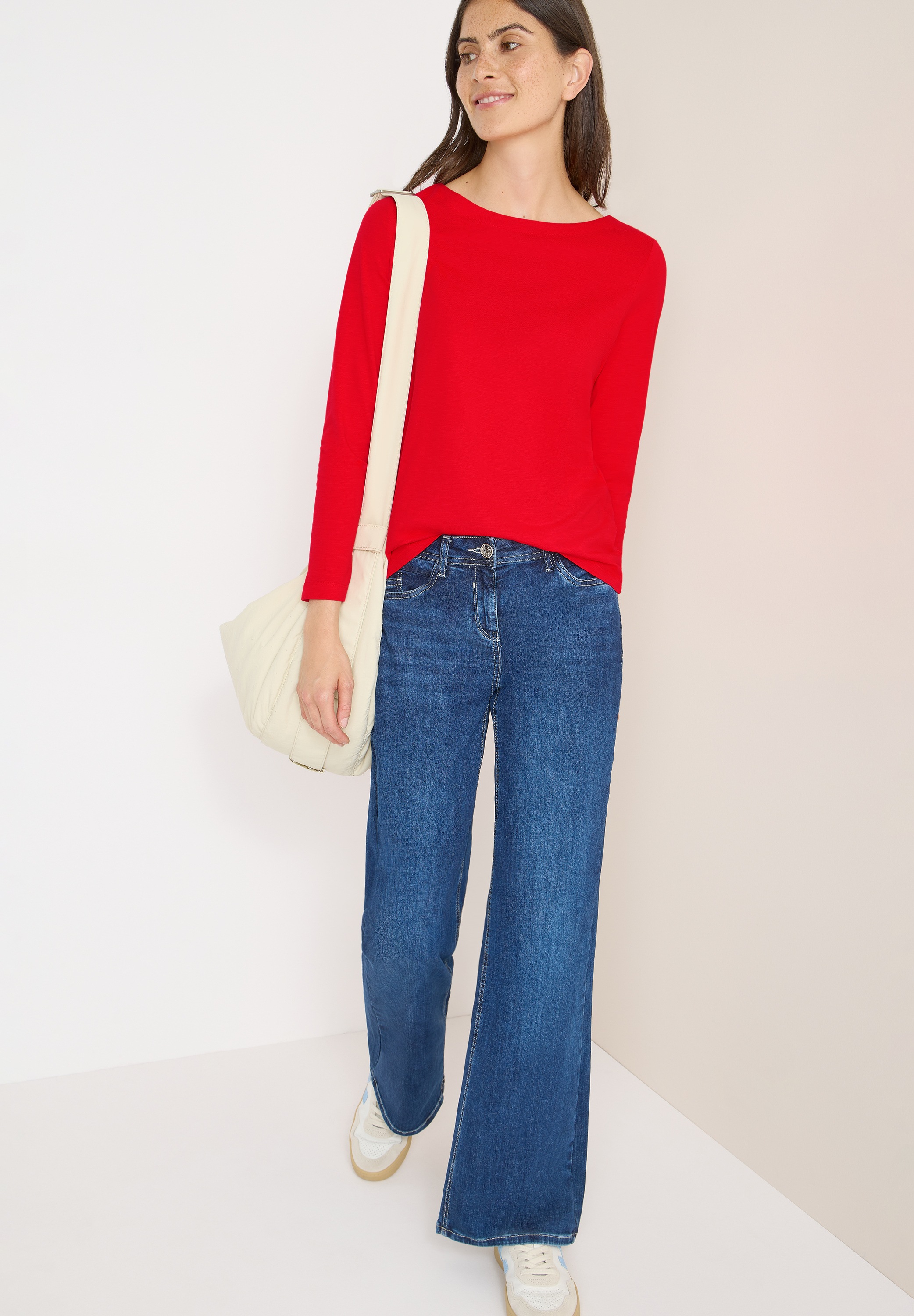 Cecil Langarmshirt aus reiner Baumwolle