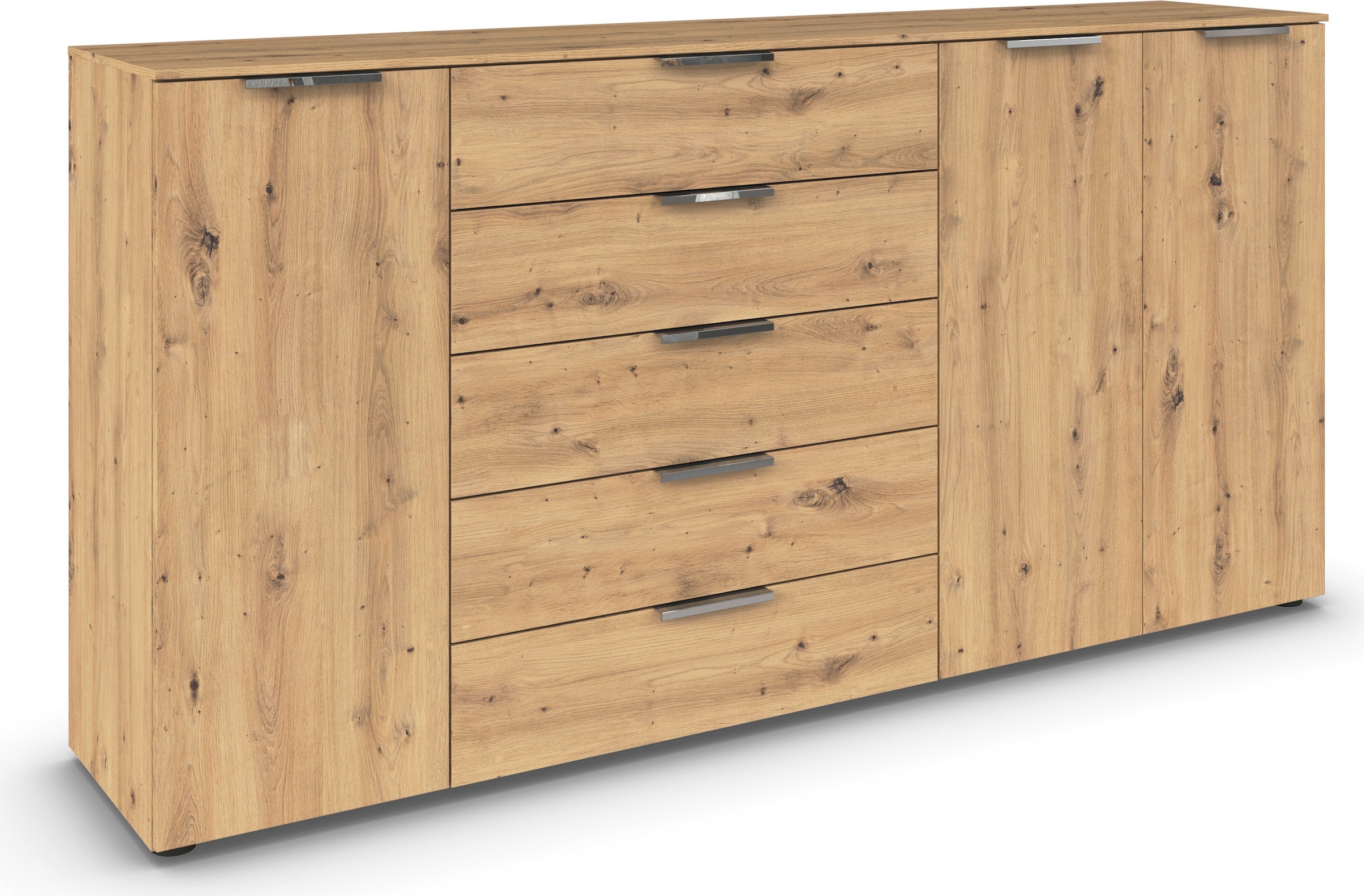 rauch Schubkastenkommode »Flipp Sideboard Kommode Wäscheschrank Bestseller«, 3-türig mit 5 Schubladen und Soft-Close-Funktion