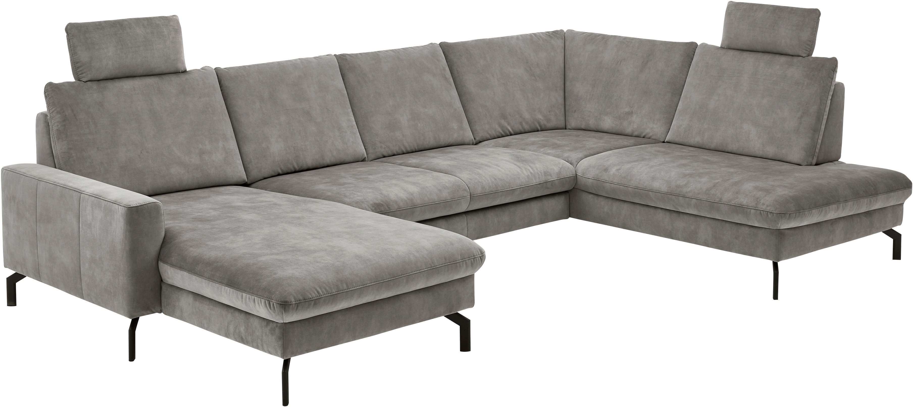 Die PlanBar Wohnlandschaft "ZE-EM20028 U-Form, Breite 332 cm" wahlweise mit Kopfstützen und Sitztiefenverstellung