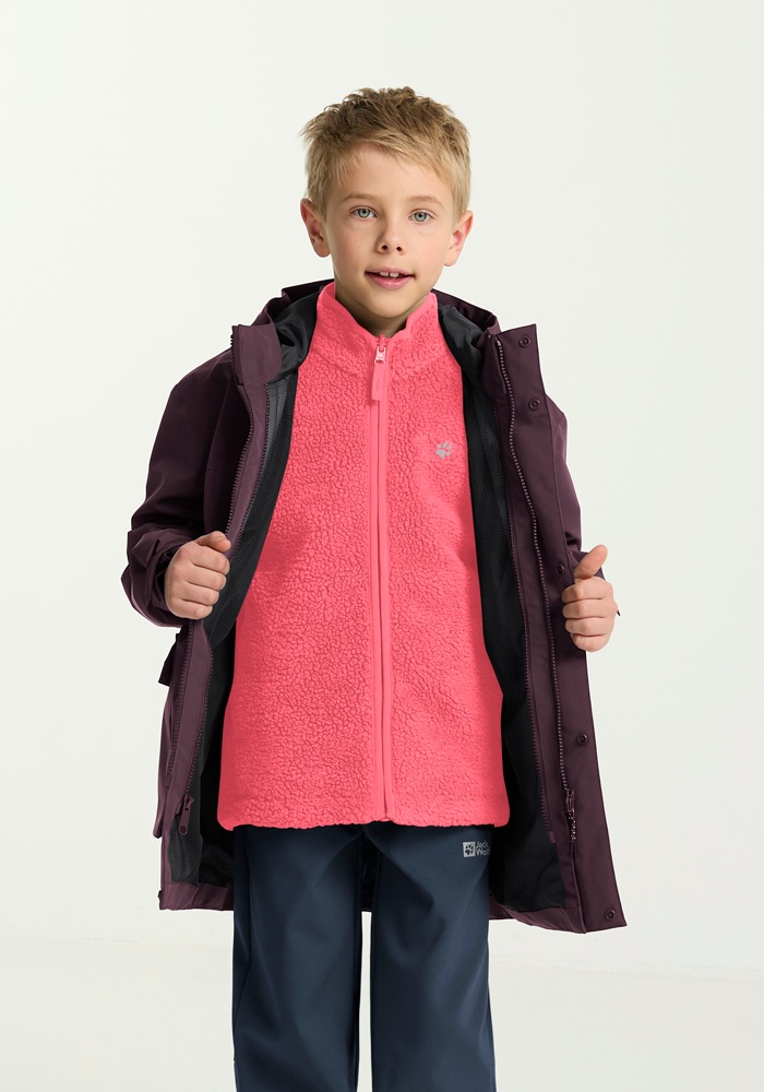 Jack Wolfskin 3-in-1-Funktionsjacke »3IN1 CANVEY KIDS«, mit Kapuze