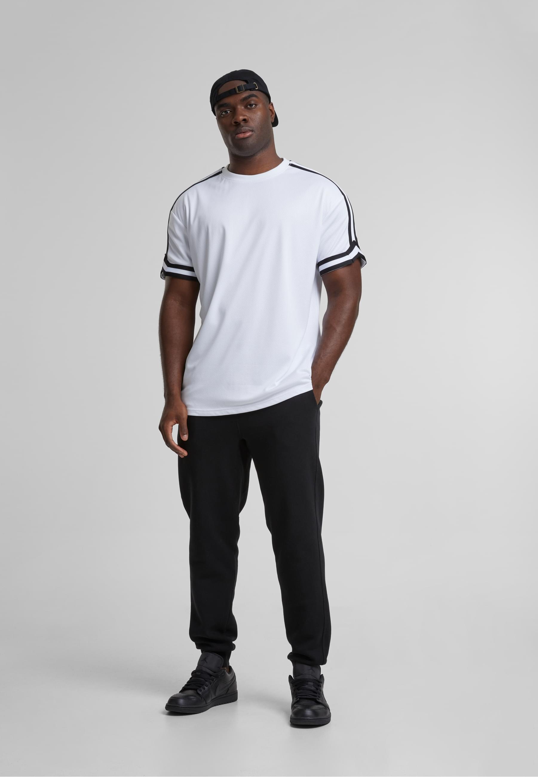 URBAN CLASSICS T-Shirt »Urban Classics Herren Oversized Stripes Mesh Tee«, (1 tlg.)
