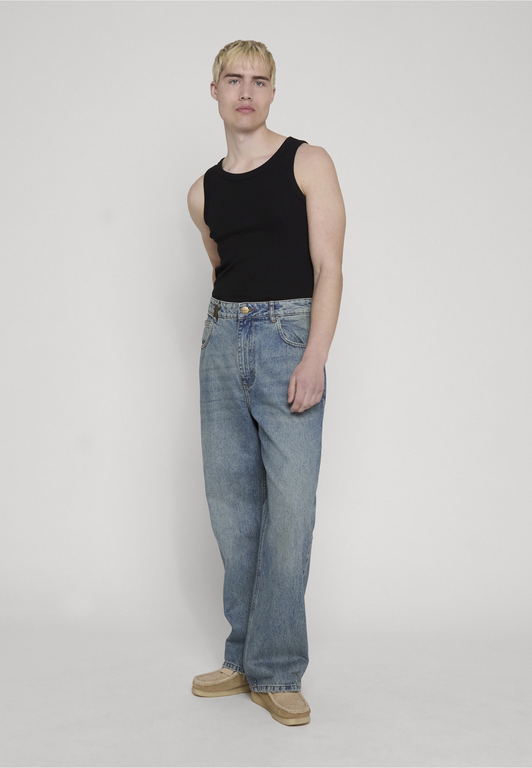2Y Studios Adrik Basic Baggy Jeans Vintage Blau 31 8