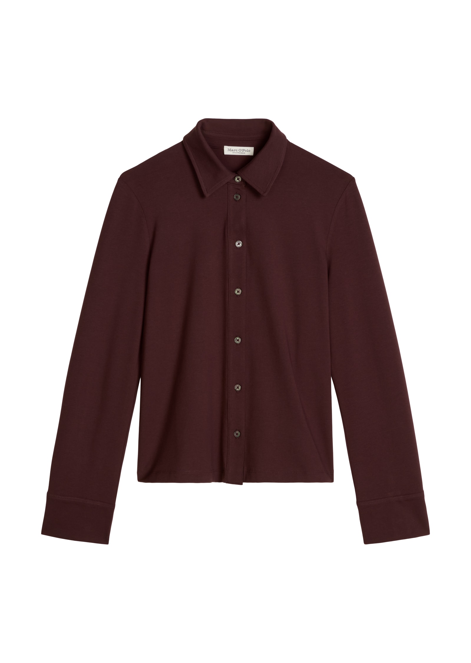 Marc O'Polo Hemdbluse aus Stretch-Baumwolle mit Paper-Finish