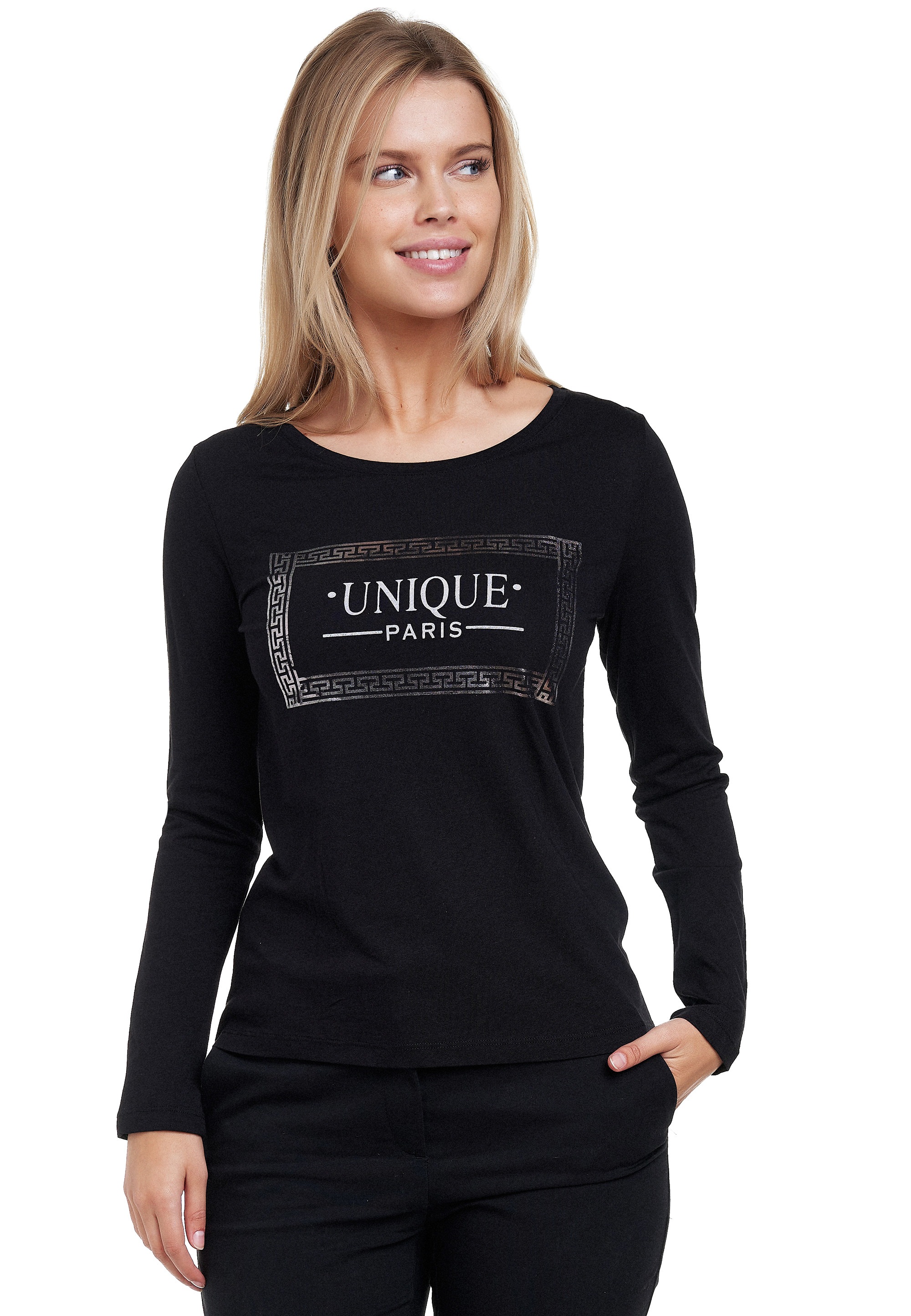 Langarmshirt, mit Statement-Schriftzug