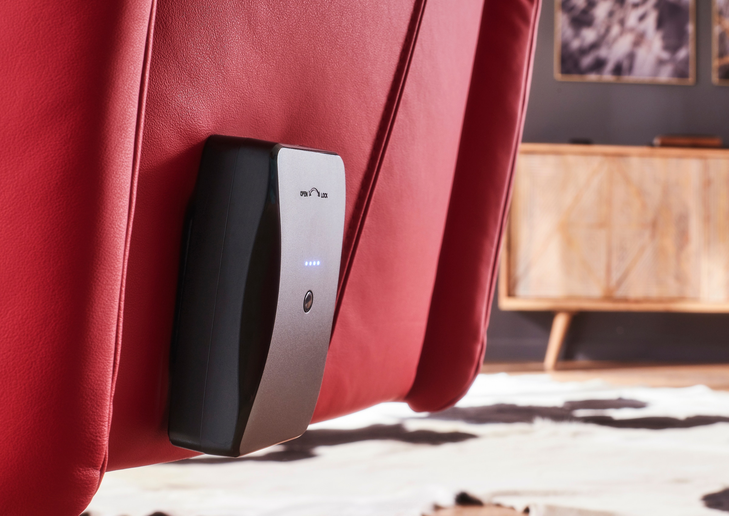 Akku HOME AFFAIRE, B:50mm H:85mm T:139mm, schwarz, Akkumulatoren, "Cartore", Zusatz-Akku, passend zum Relaxsessel, mit Akkustand-Anzeige