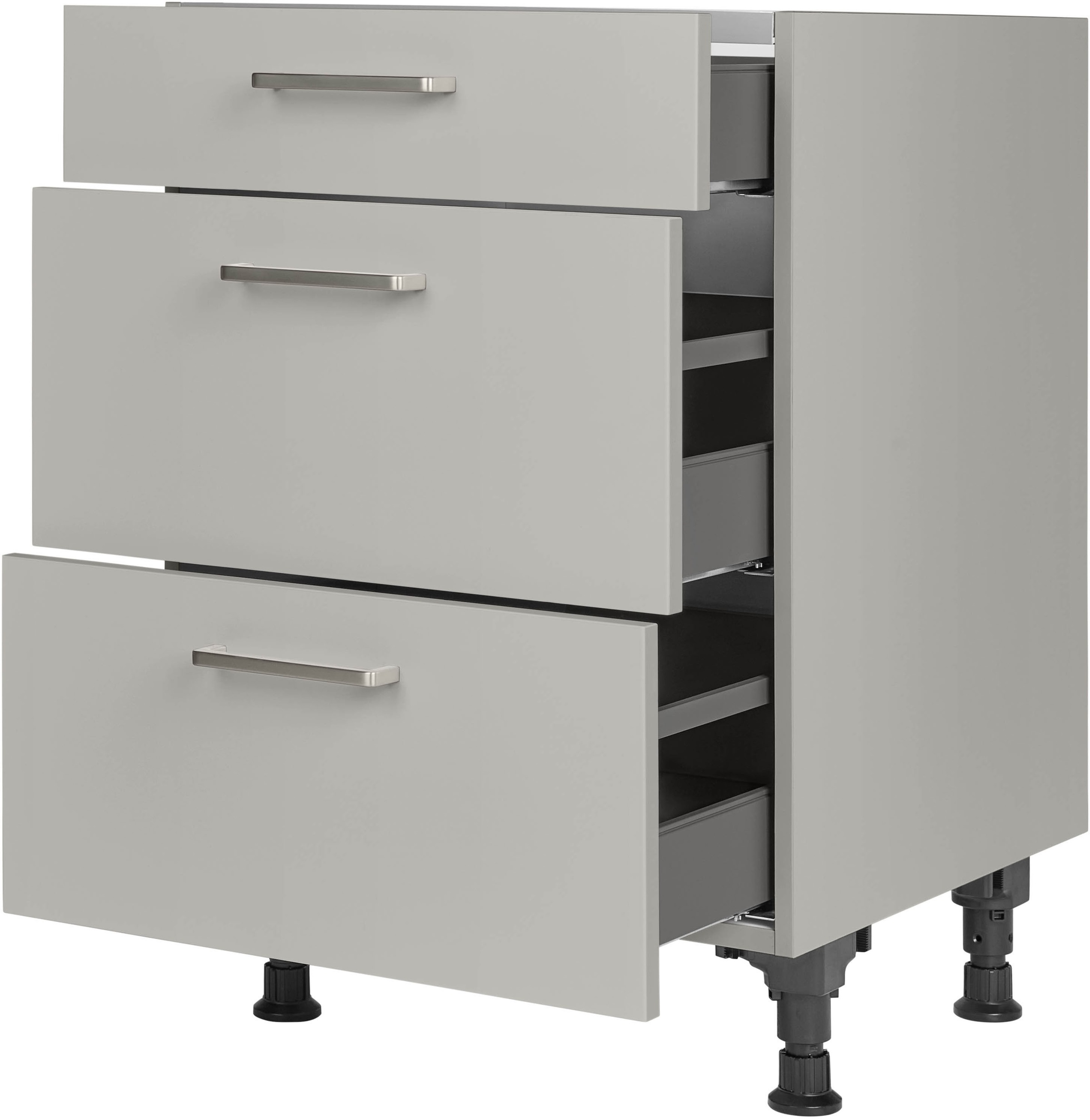 nobilia® Kochfeldumbauschrank »"Touch", vormontiert, mit Schubkasten und Auszügen,« in den Breiten 60 und 90 cm