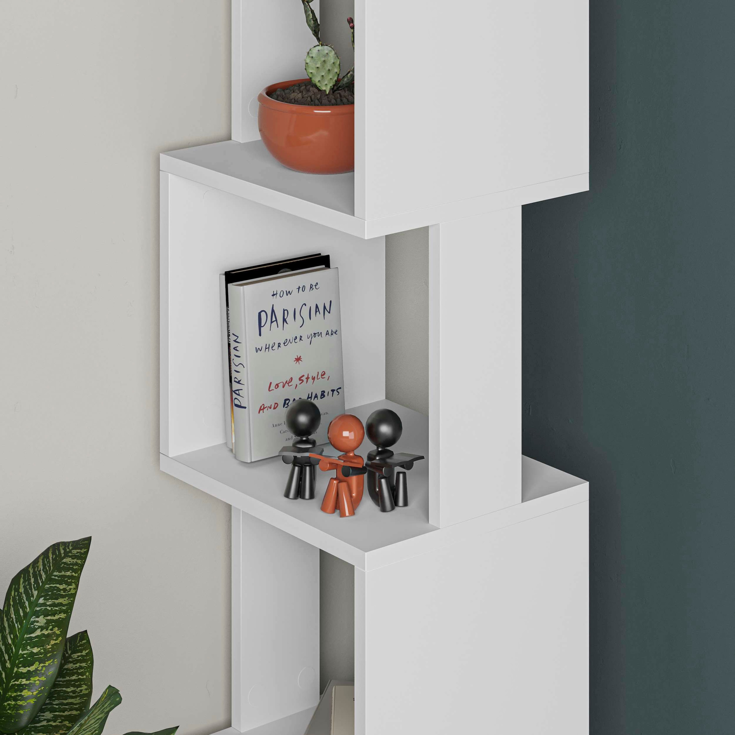 Decortie Bücherregal »Piri Bücherregal«, (Packung), Leichte Montage, Lagerung, Platzsparend