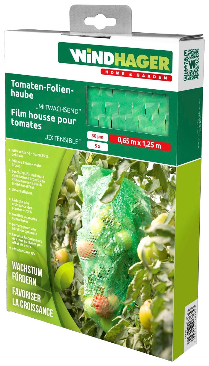 Windhager Winterschutzhaube Tomaten-Folienhaube, mitwachsend, 1,25 x 0,65 m