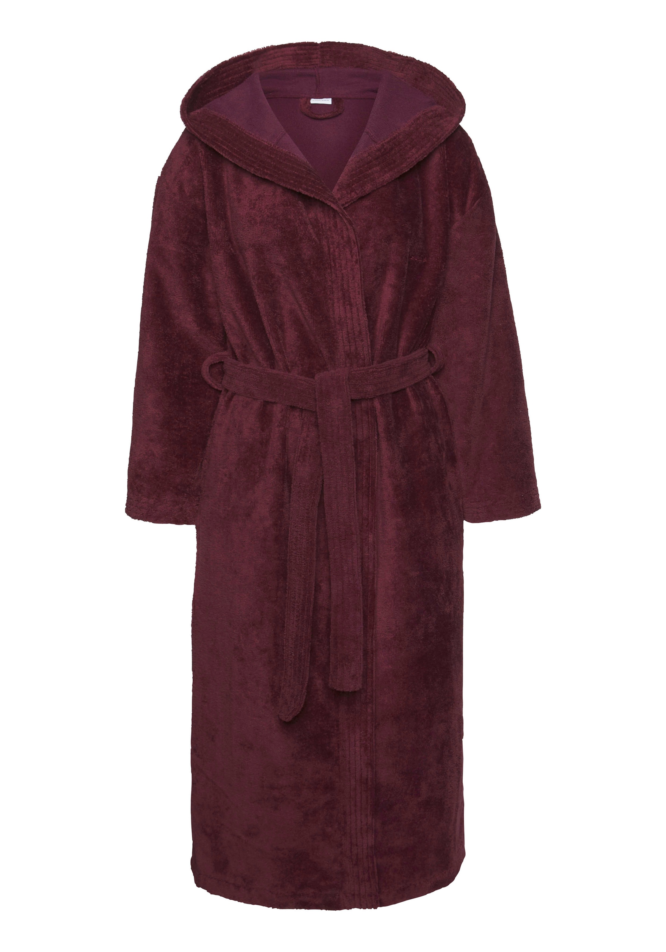 LASCANA Bademantel, Midilänge, Baumwolle, Kapuze, Gürtel günstig online kaufen