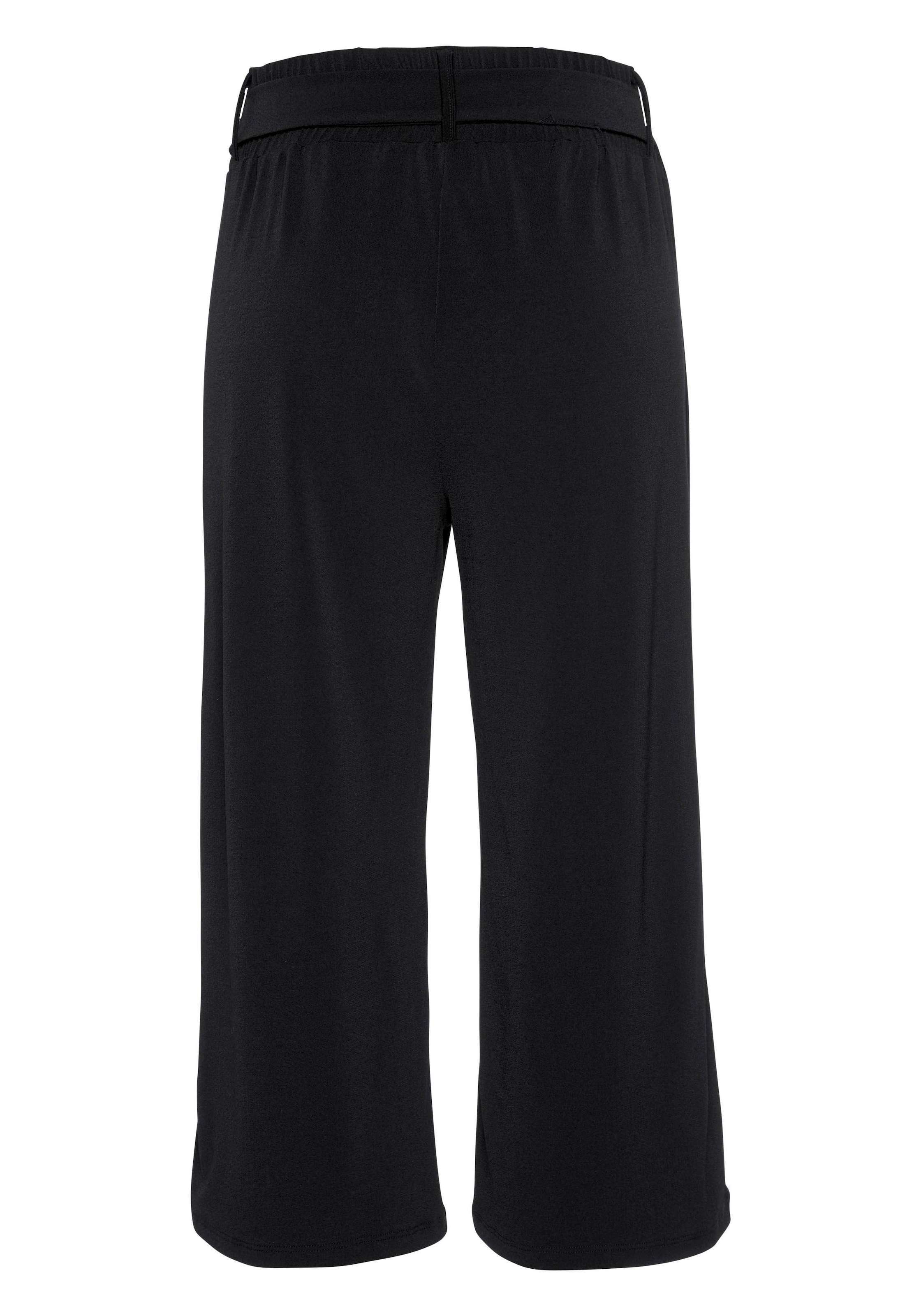 LASCANA Culotte, (mit Bindegürtel), in 7/8-Länge und Bindegürtel, Stoffhose, elegant und sommerlich