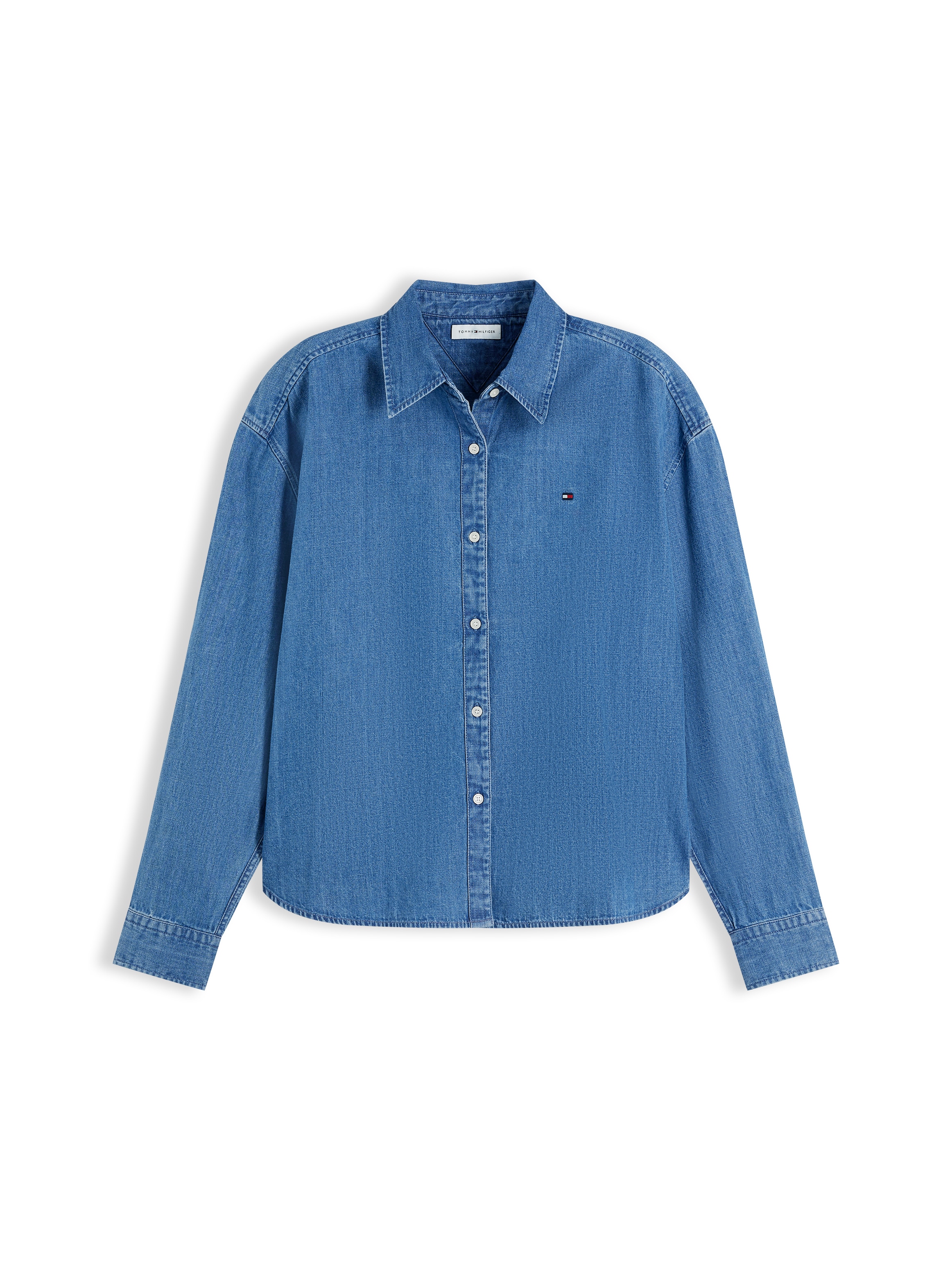 Tommy Hilfiger Jeansbluse »LIGHT DENIM BOXY SHIRT LS« Baumwolle