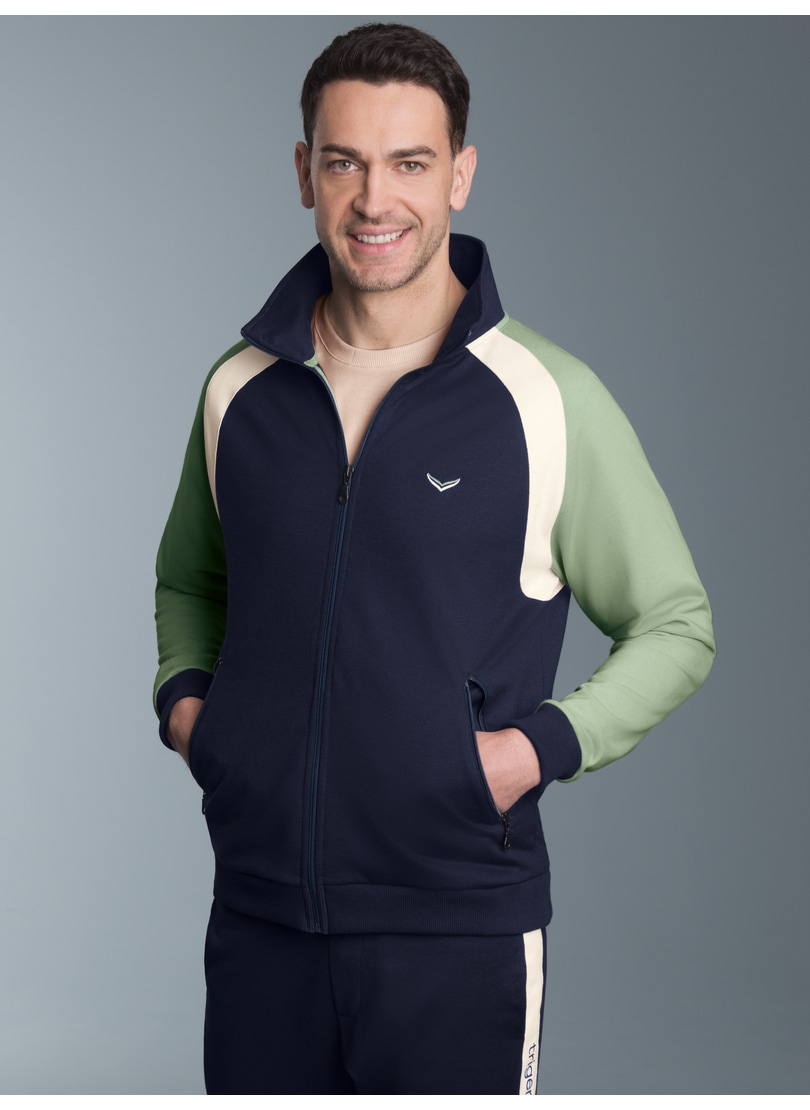 Trigema Trainingsjacke "TRIGEMA Sweatjacke mit Stehkragen" 1 tlg. günstig online kaufen