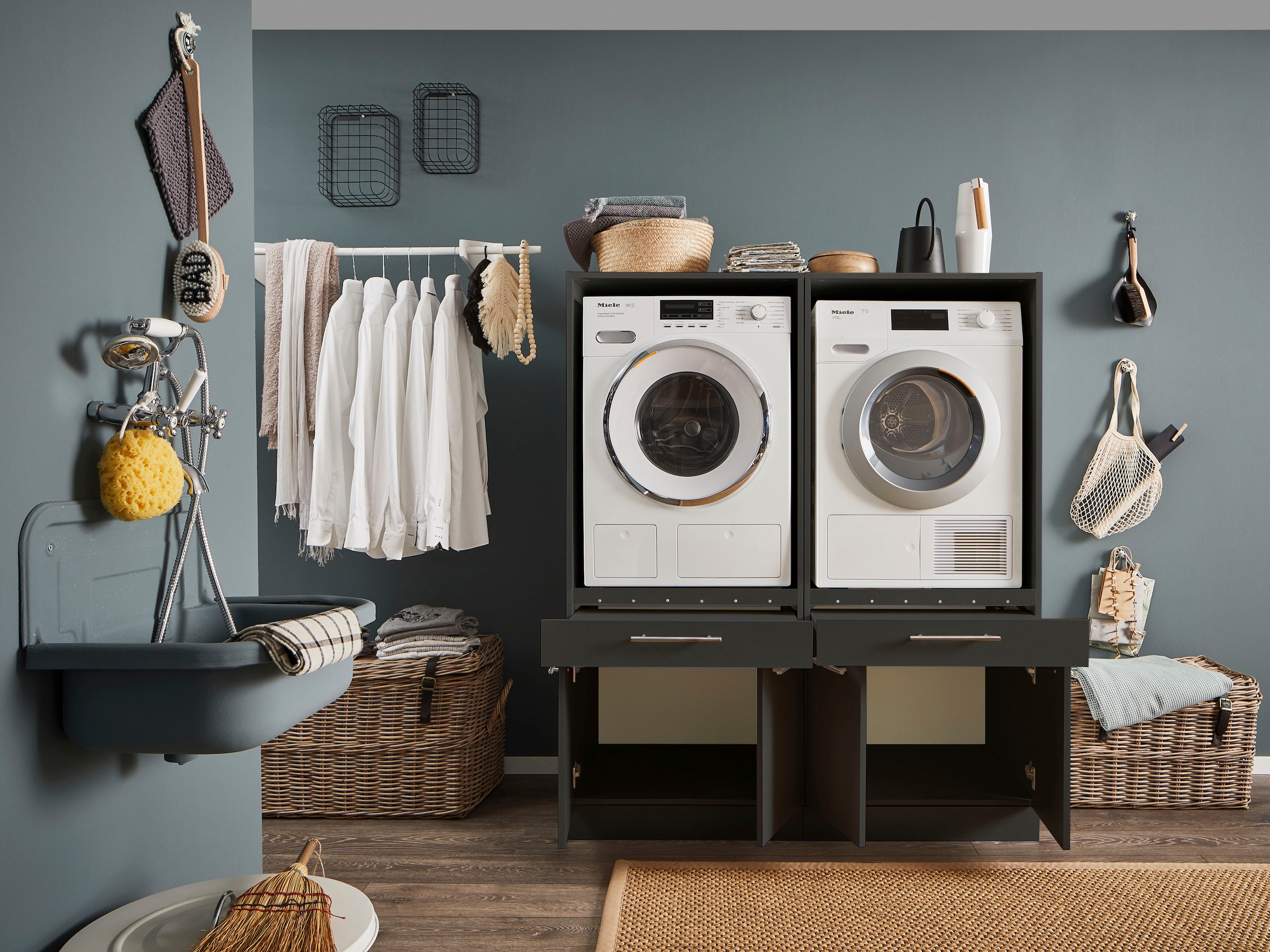Laundreezy Mehrzweckschrank-Set »LAUNDREEZY LDSK2«, Breite 135 cm