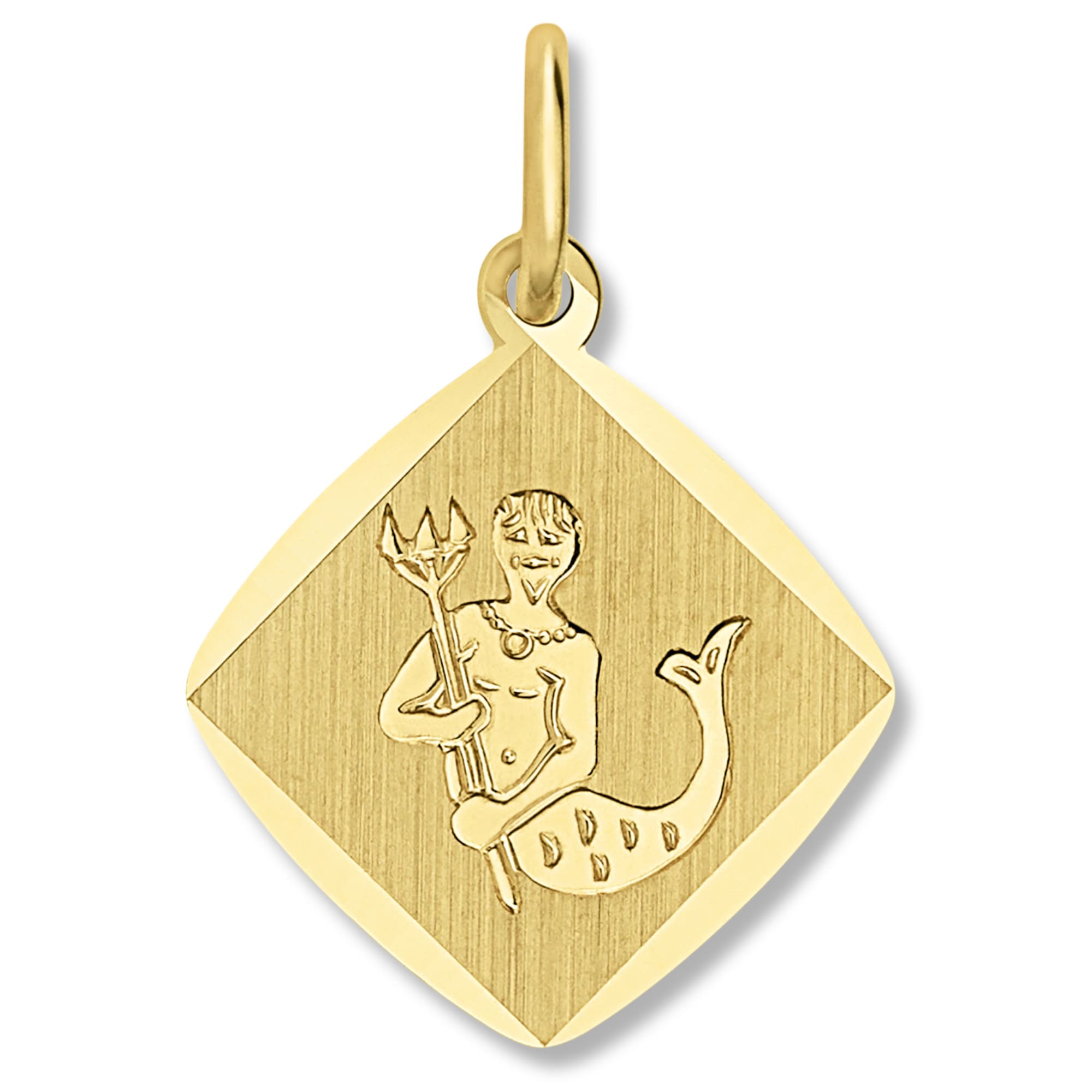 ONE ELEMENT Kette mit Anhänger »Wassermann Sternzeichen Anhänger aus 333 Gelbgold« Schmuckset Set mit verstellbarer Halskette