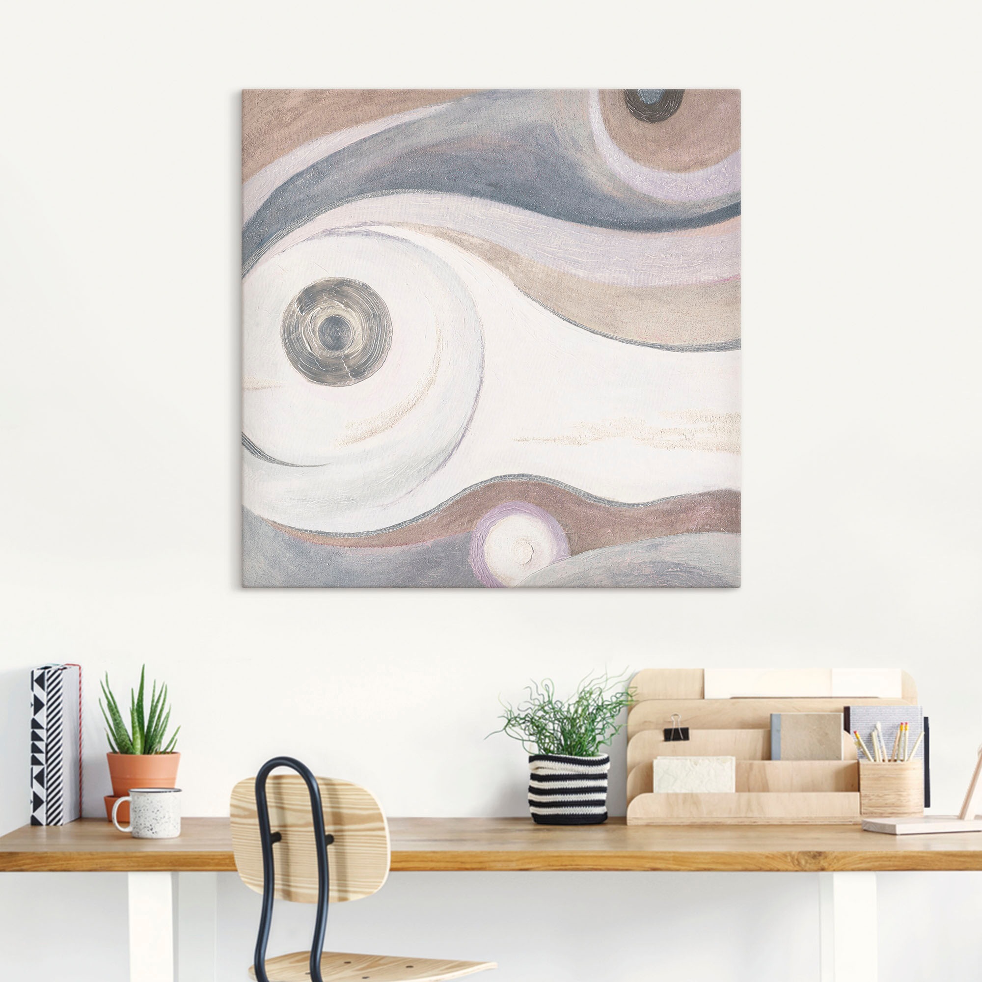 Artland Leinwandbild »Sand-Pastell II - Abstrakt«, Muster, (1 St.), auf Keilrahmen gespannt