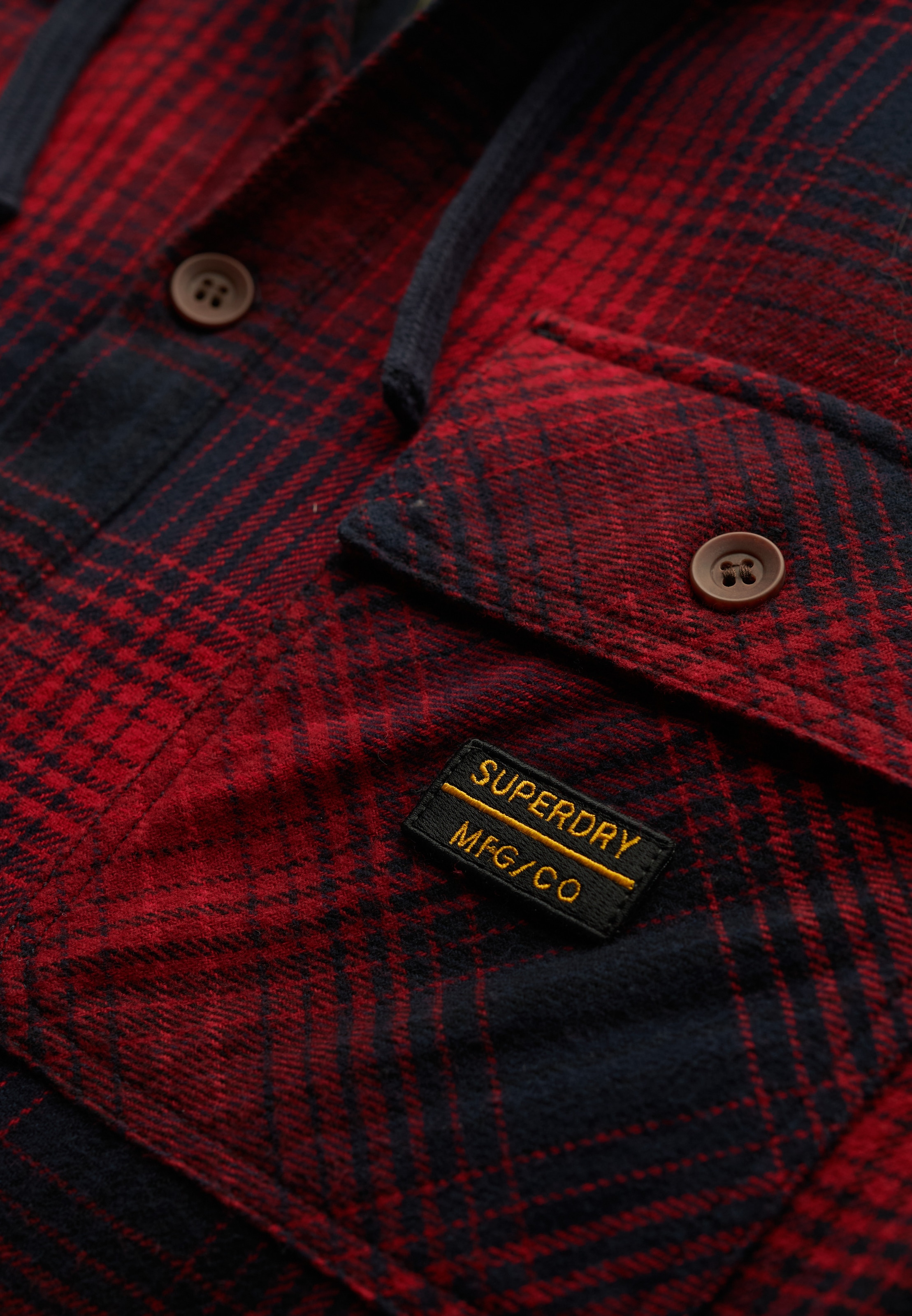 Superdry Langarmhemd »SURPLUS HOODED CHECK SHIRT«