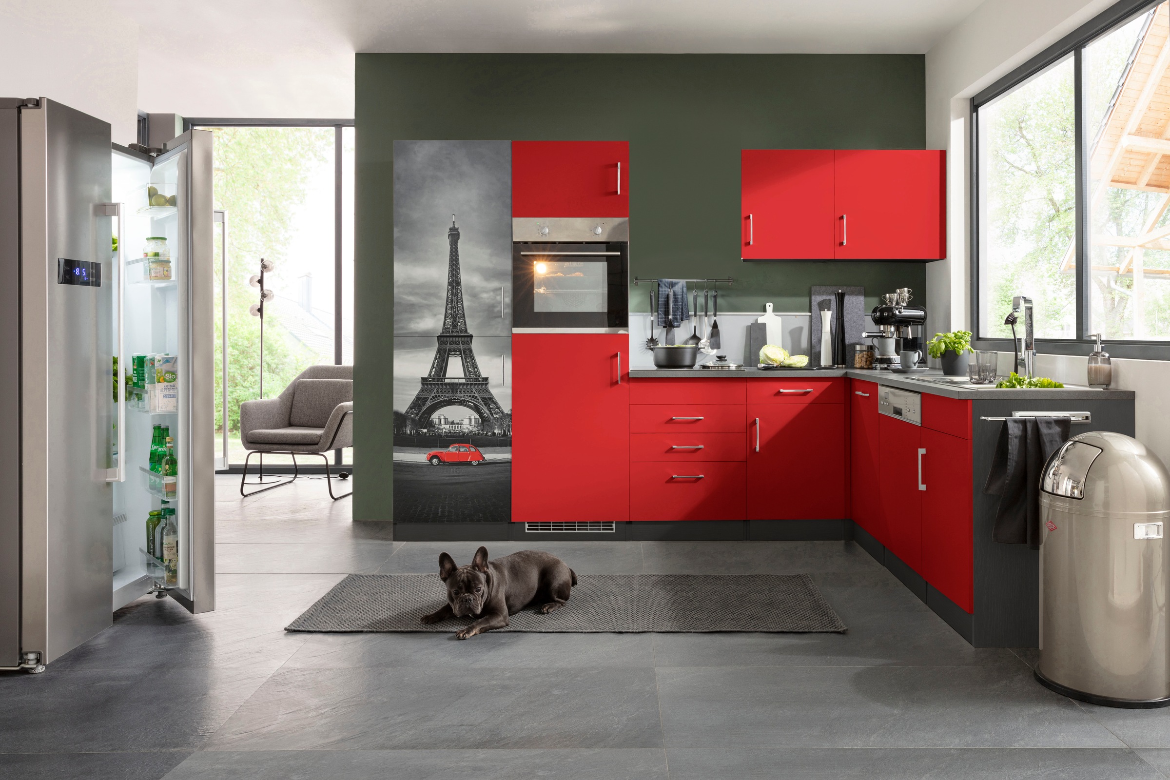KOCHSTATION Küchenzeile "KS-Paris – Küchen mit einzigartigen Fotomotiven au günstig online kaufen