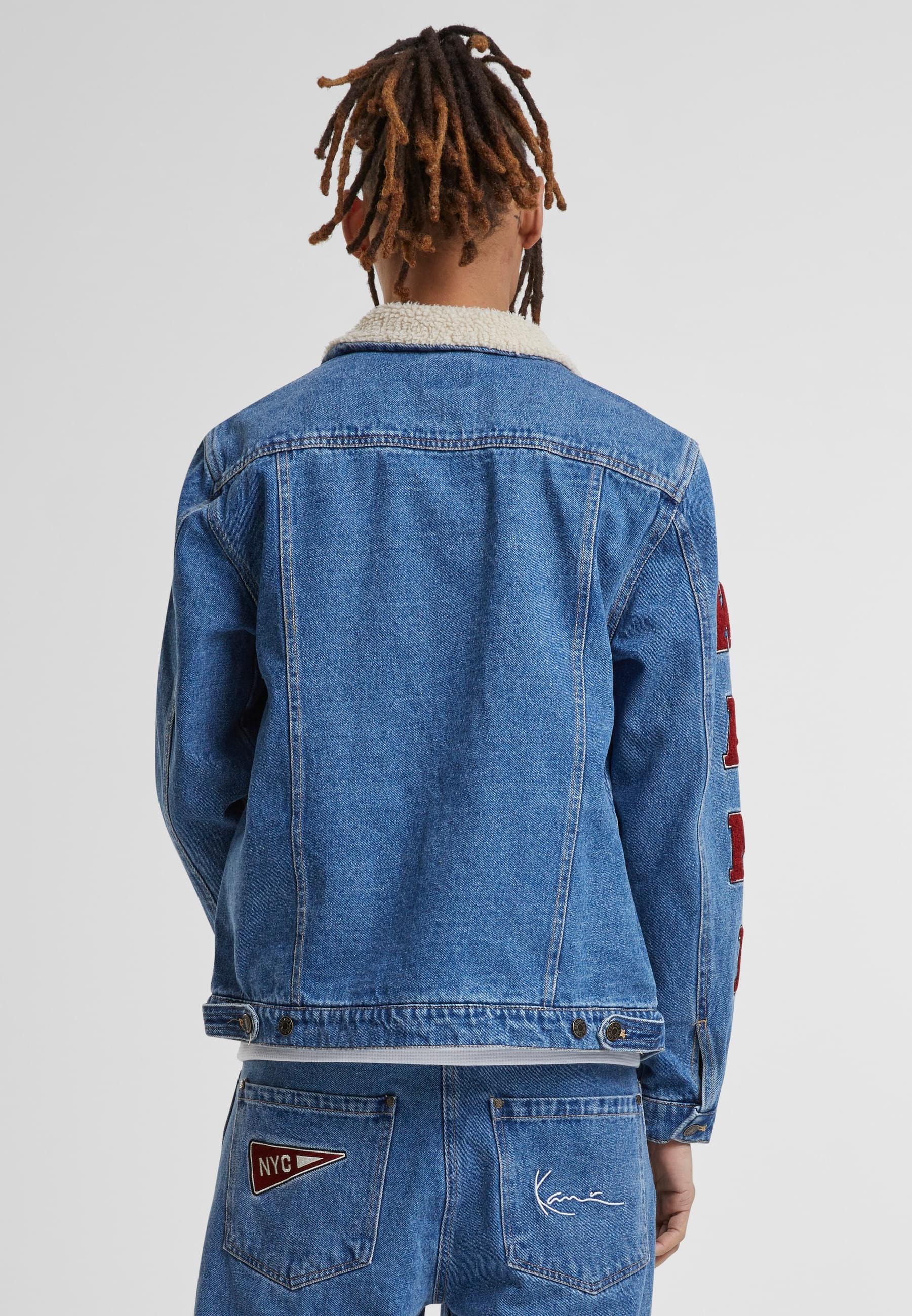 Karl Kani Jeansjacke »Karl Kani Herren KM224-030-1 KK OG Patched Denim Jacket«, (1 St.), ohne Kapuze