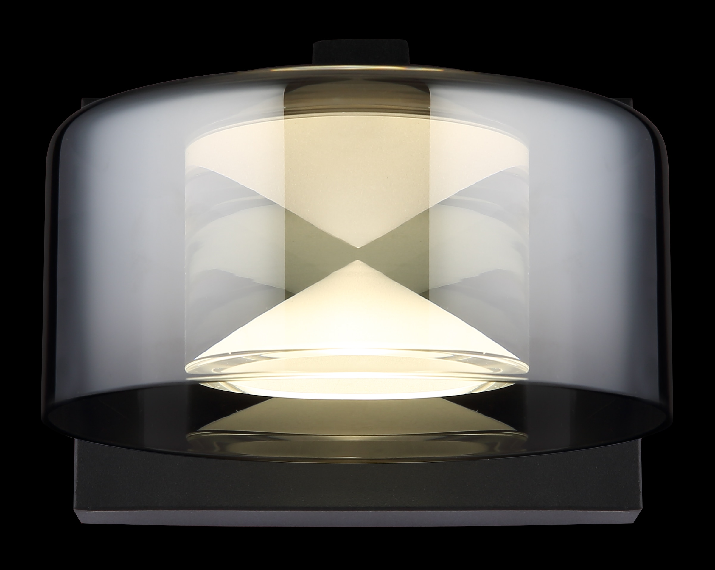 GLOBO LIGHTING LED Wandleuchte »BELINDA«, Leuchtmittel LED-Modul | LED fest integriert, Wandlampe/Glas rauchfarben/4000K/Flur/schwarz
