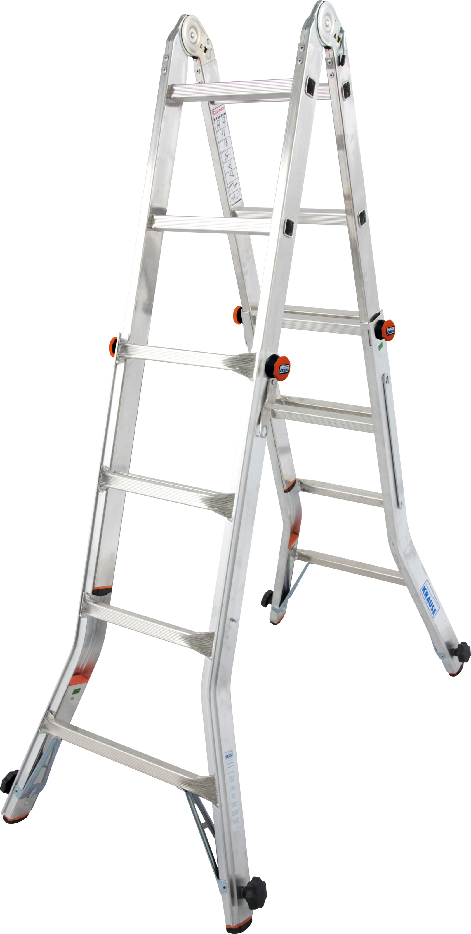 KRAUSE Gelenkleiter »TeleVario«, Alu, 4x4 Sprossen, Arbeitshöhe ca. 498 cm