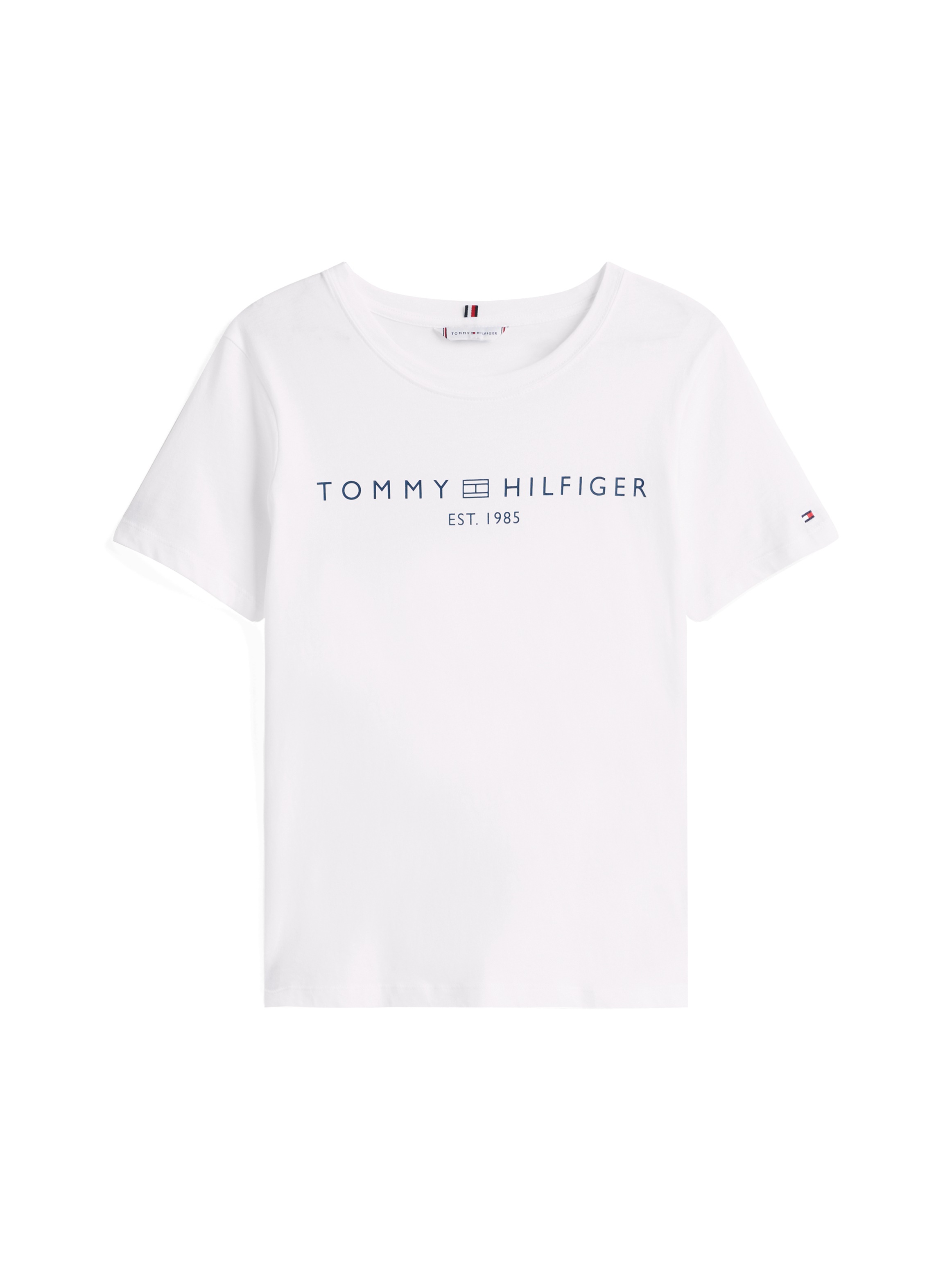Thumbnail - Tommy Hilfiger Kurzarmshirt "REG CORP LOGO C-NK mit Logoschriftzug und Stickerei" Baumwolle