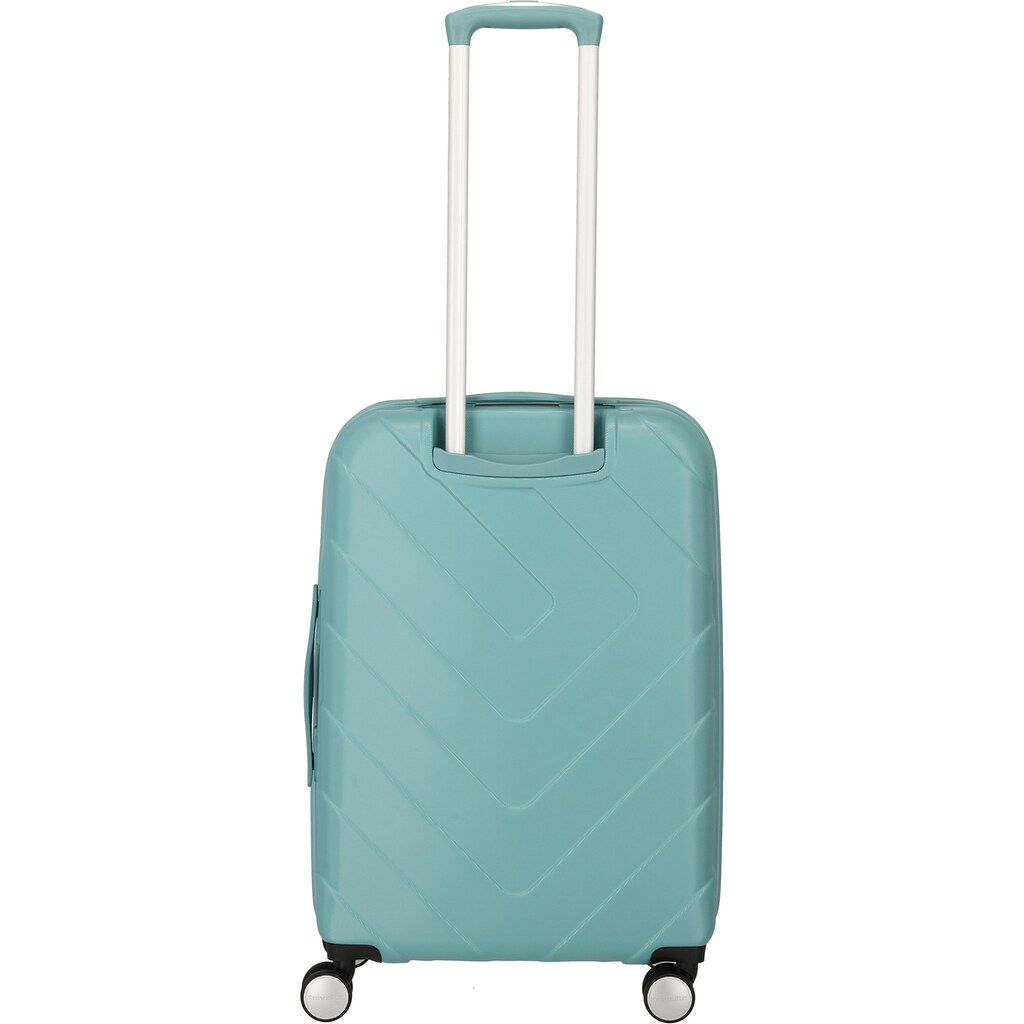 travelite Hartschalen-Trolley »Kalisto, 67 cm, aqua«, 4 Rollen, mit Volumenerweiterung;