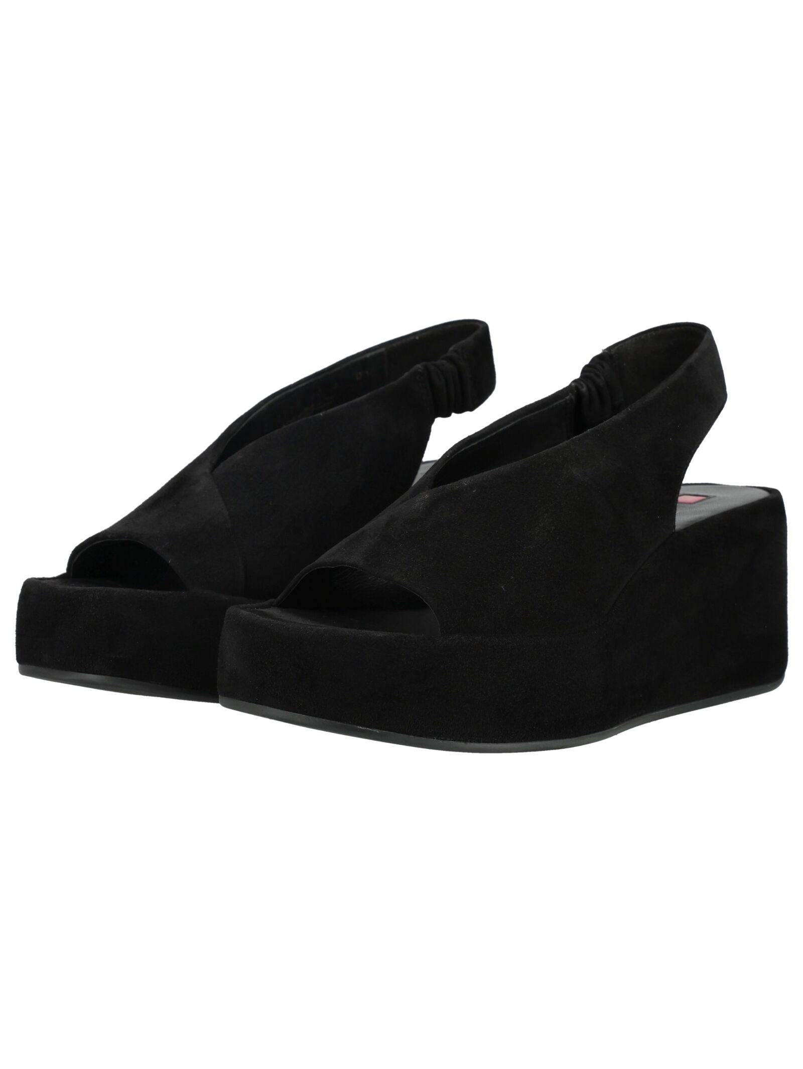 Keilsandalette HÖGL "Högl Sandalen Veloursleder", Damen, Gr. 40, schwarz, Veloursleder, Schuhe 6