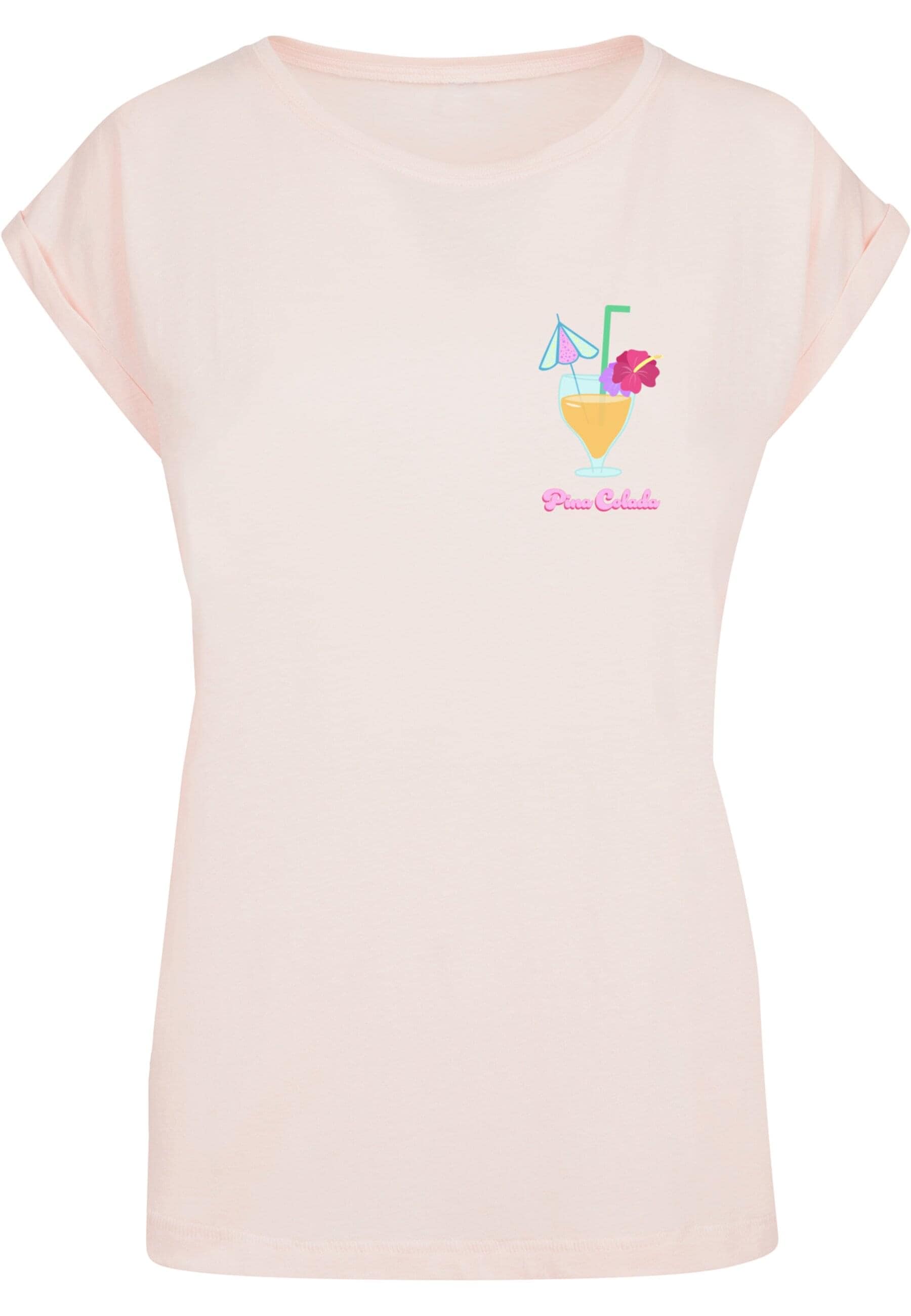 Merchcode T-Shirt "Merchcode Damen Ladies Pina Colada Extended Shoulder Tee günstig online kaufen