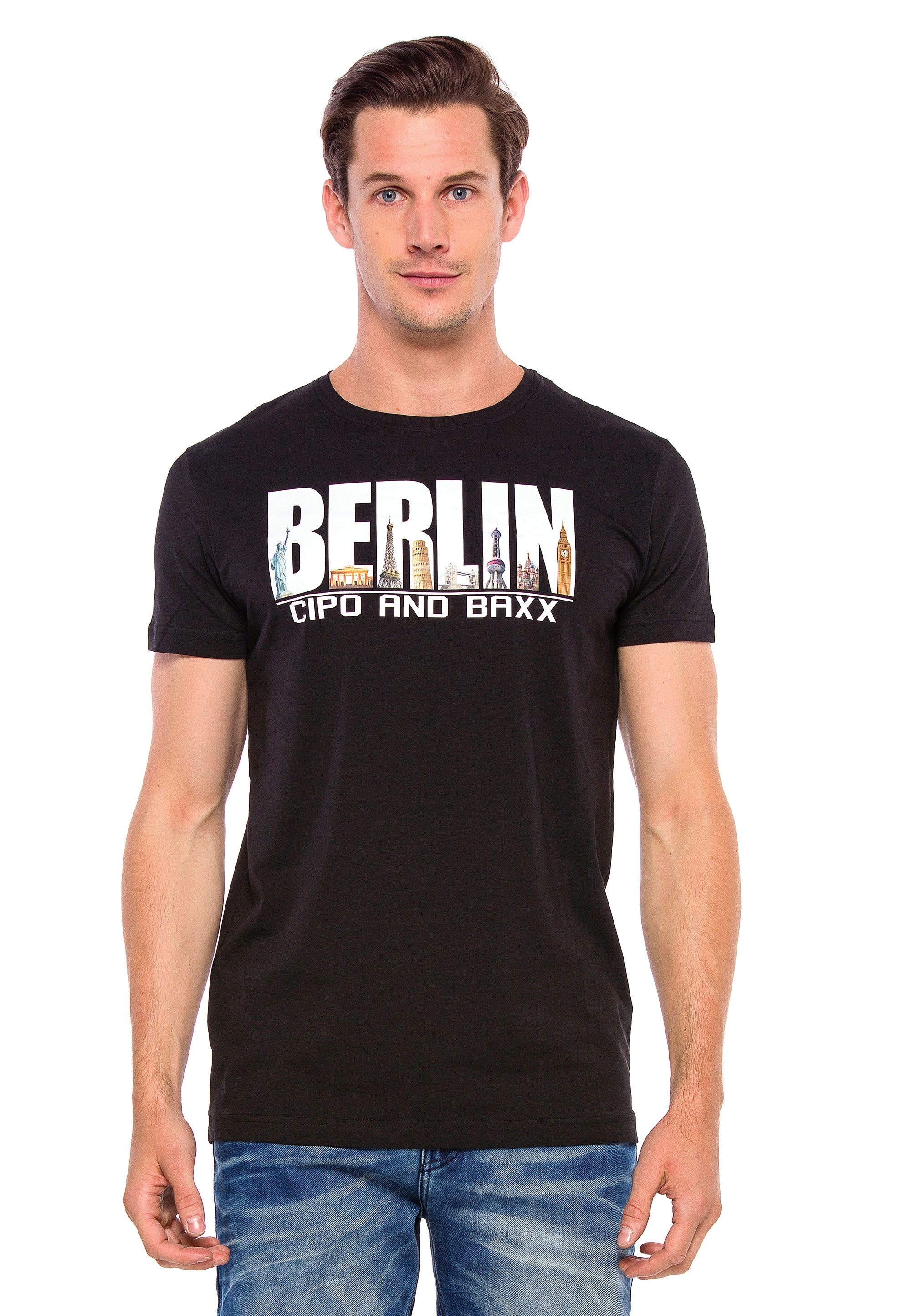 T-Shirt, mit coolem Städtemotiv