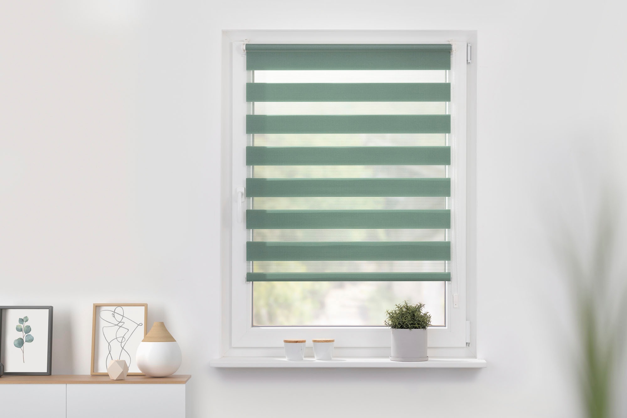 Thumbnail - LICHTBLICK ORIGINAL Doppelrollo "Duo-Rollo Klemmfix, ohne Bohren, blickdicht" Lichtschutz Sichtschutz ohne Bohren freihä...