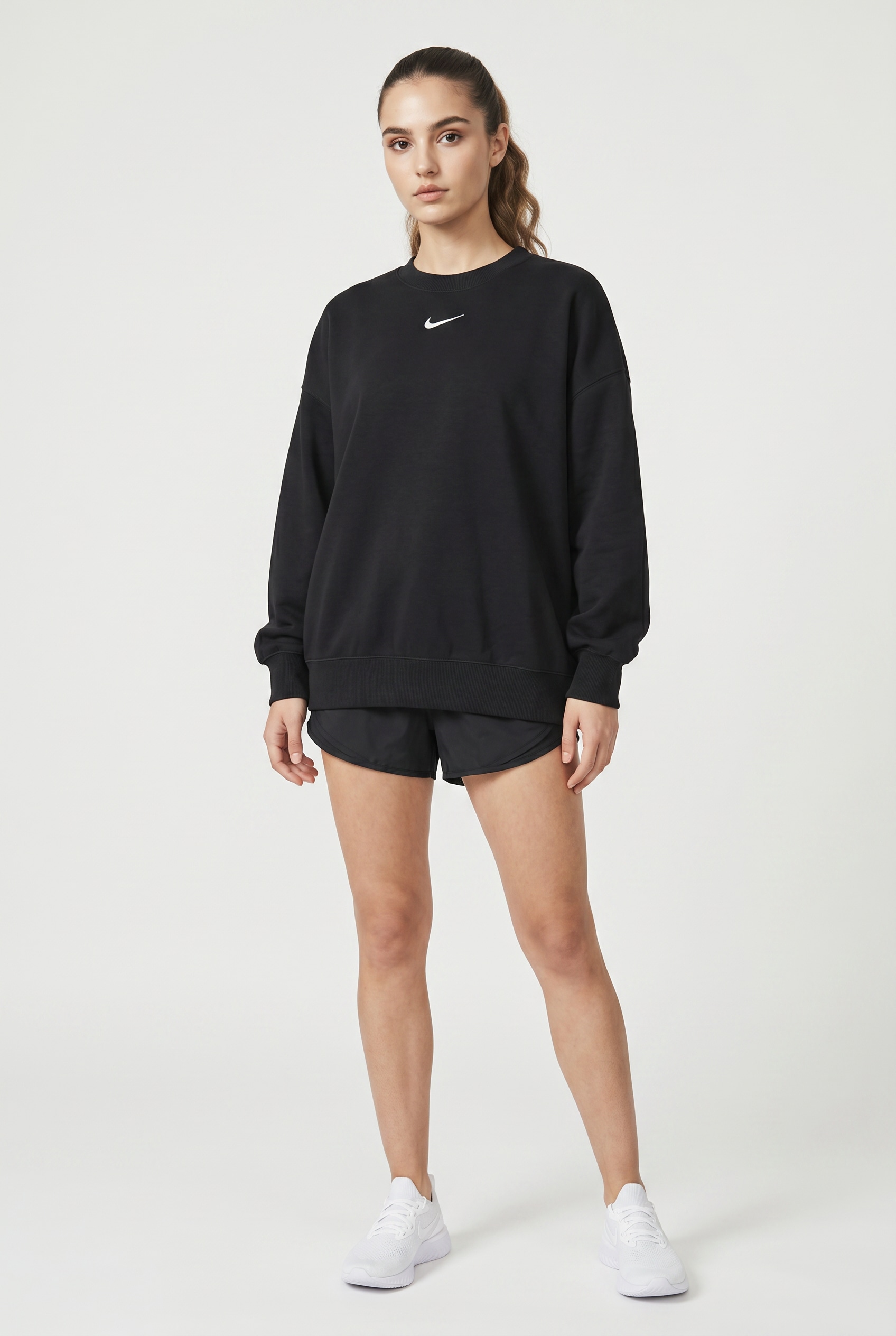 Nike Sportswear Sweatshirt »W NSW PHNX FLC OS LONG CREW«, Oversize Passform, aus Baumwolle und Polyester, für Erwachsene
