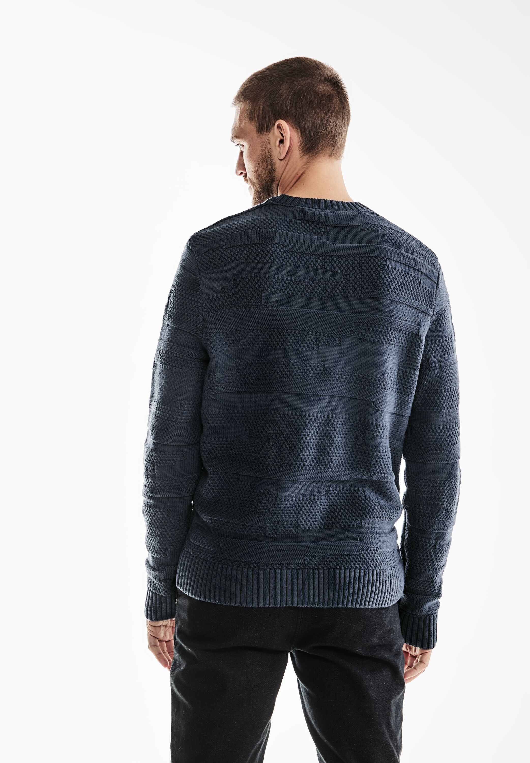 STREET ONE MEN Strickpullover, mit Struktur