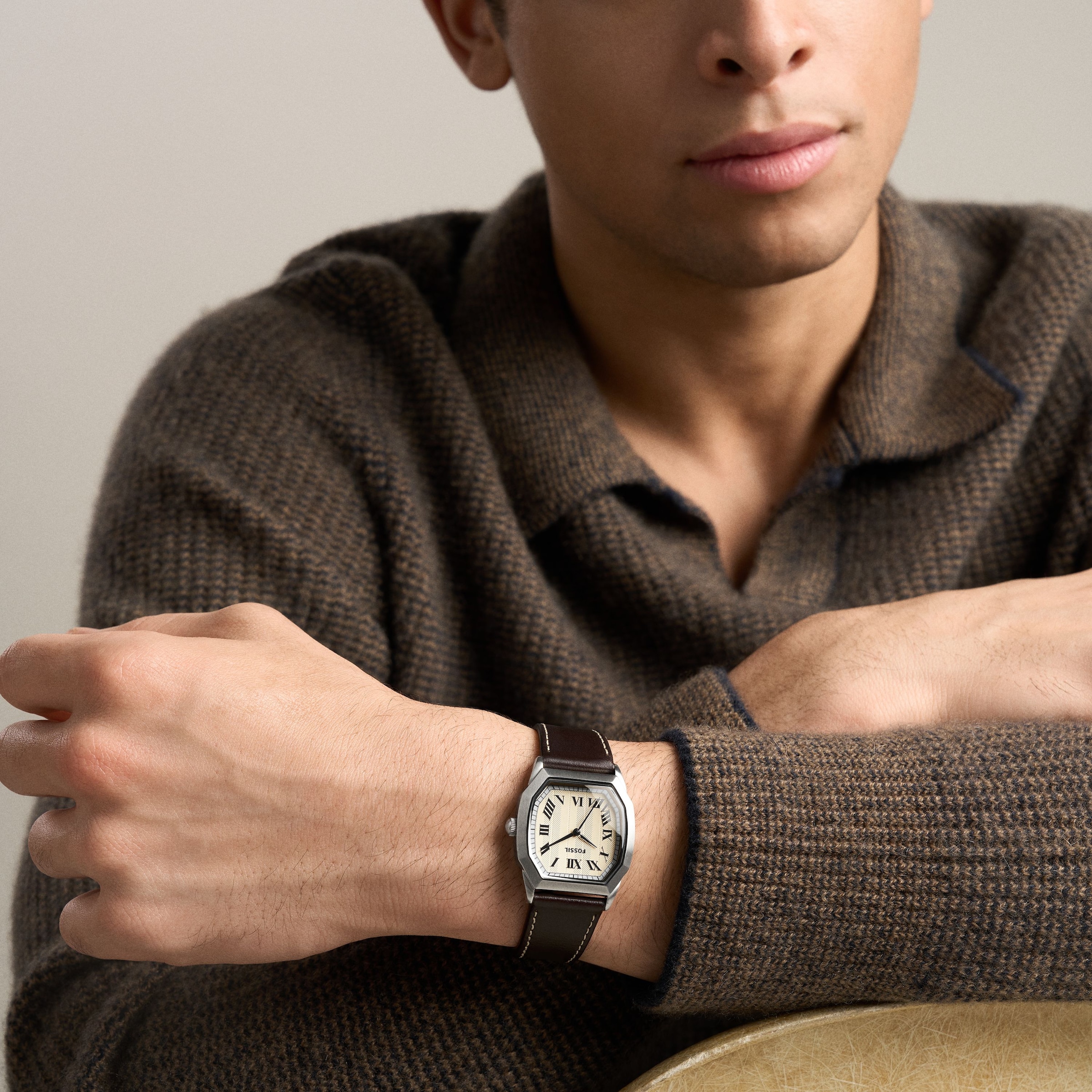 Fossil Quarzuhr »Harlow« Armbanduhr, Lederarmband, analog