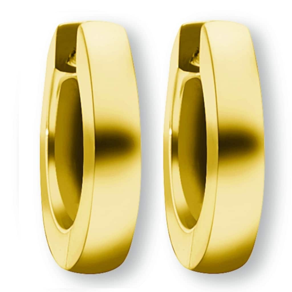 ONE ELEMENT Paar Creolen »Ohrringe Creolen aus 333 Gelbgold Ø 12,0 x 2,0 mm«