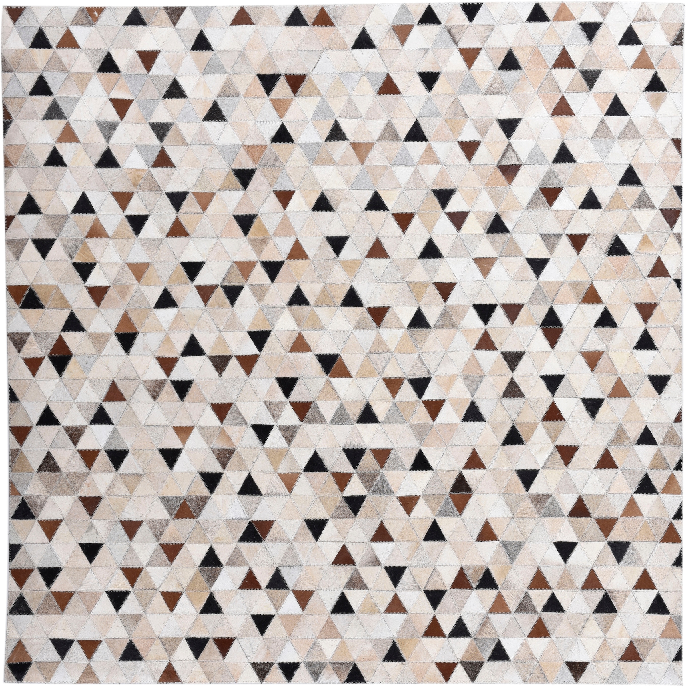 THEKO Fellteppich »Kobe«, rechteckig, 3 mm Höhe, Patchwork, handgenäht, echtes Rinderfell in Naturtönen