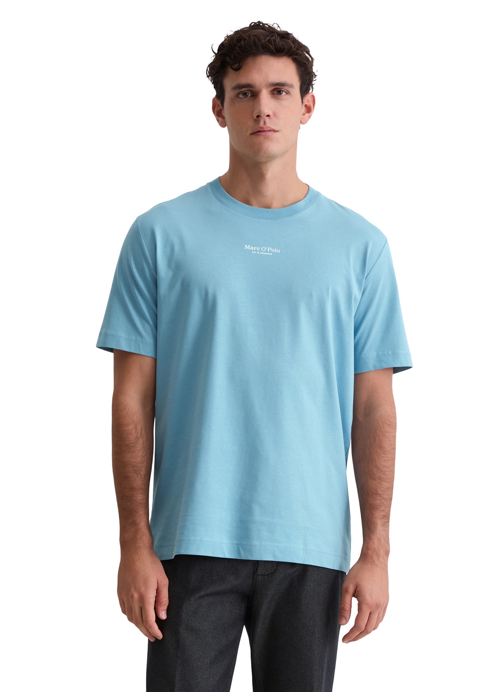 Marc OPolo T-Shirt ein kleines, dezentes Logo in Kontrastfarbe ziert die Br günstig online kaufen